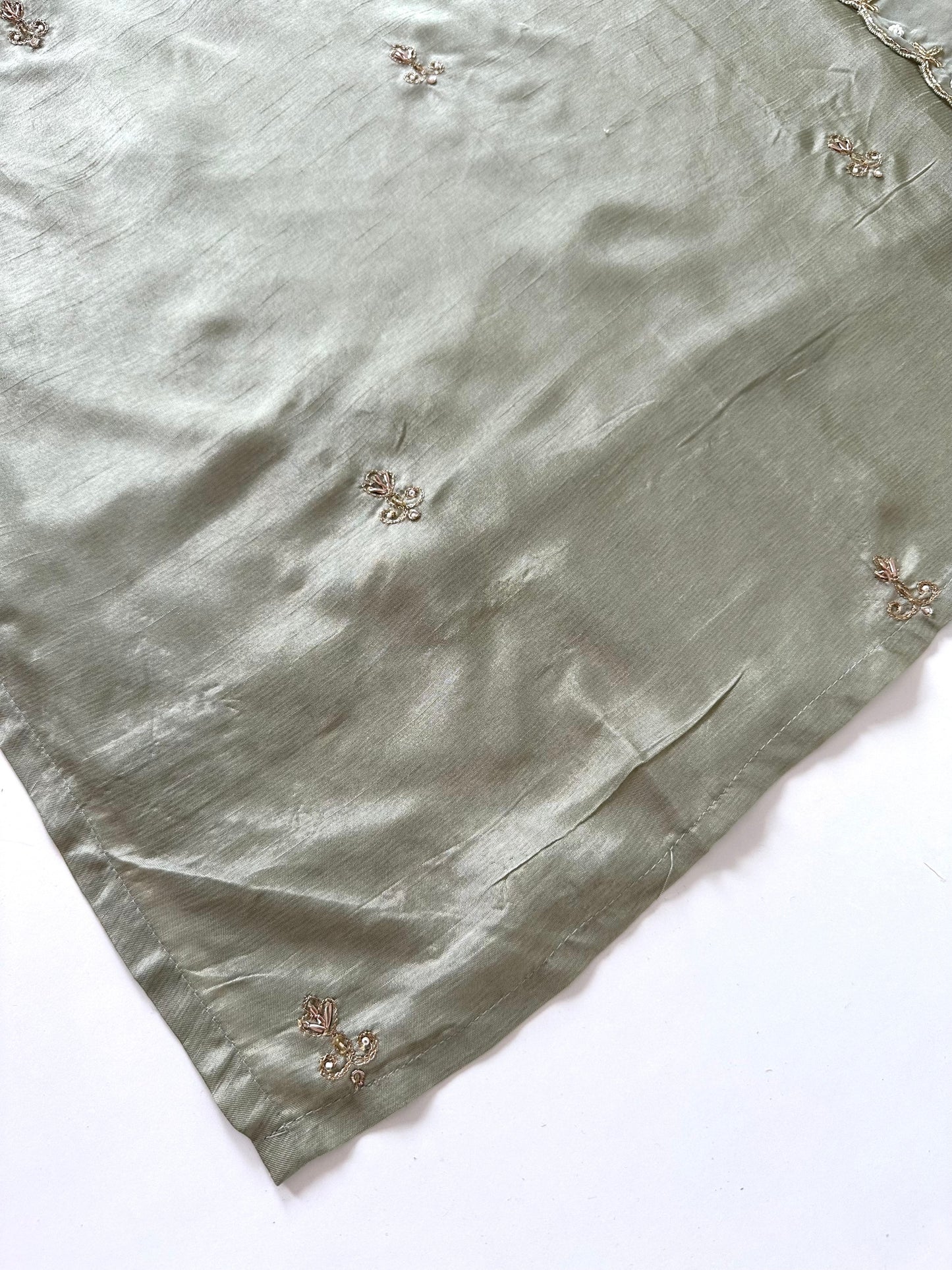 K291 - Russian silk handwork Straight kurti with pants and dupatta