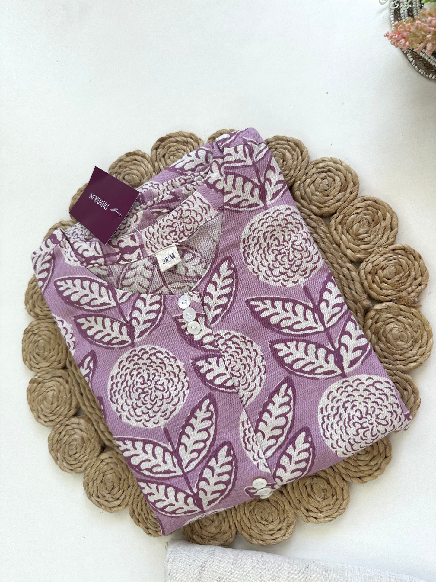 K047 - Cotton Aline Kurti with pants