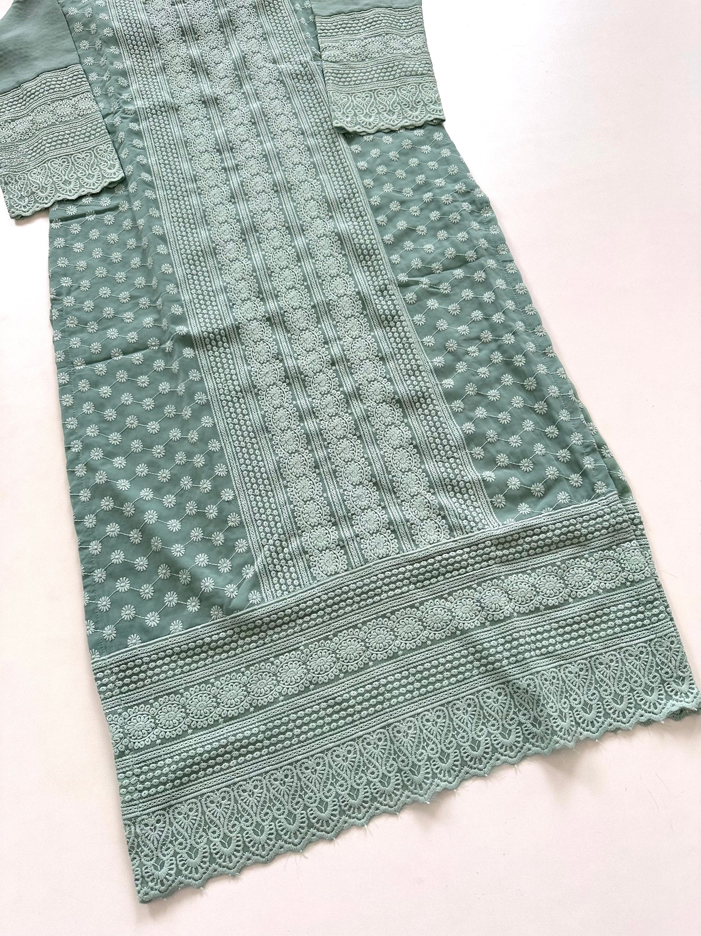 K061 - Georgette chikankari Kurti