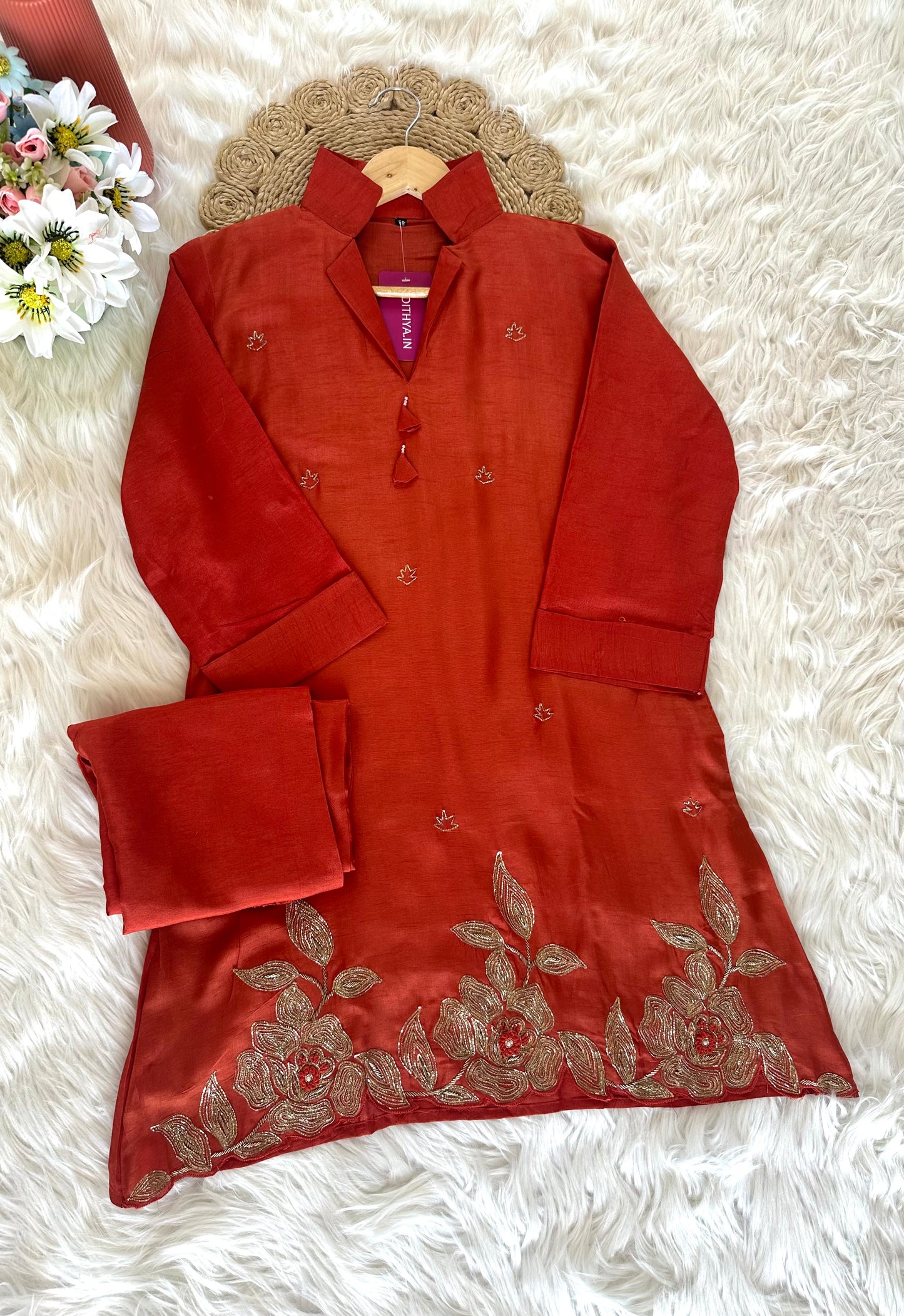 K355 - Dola silk Zardosi coord set