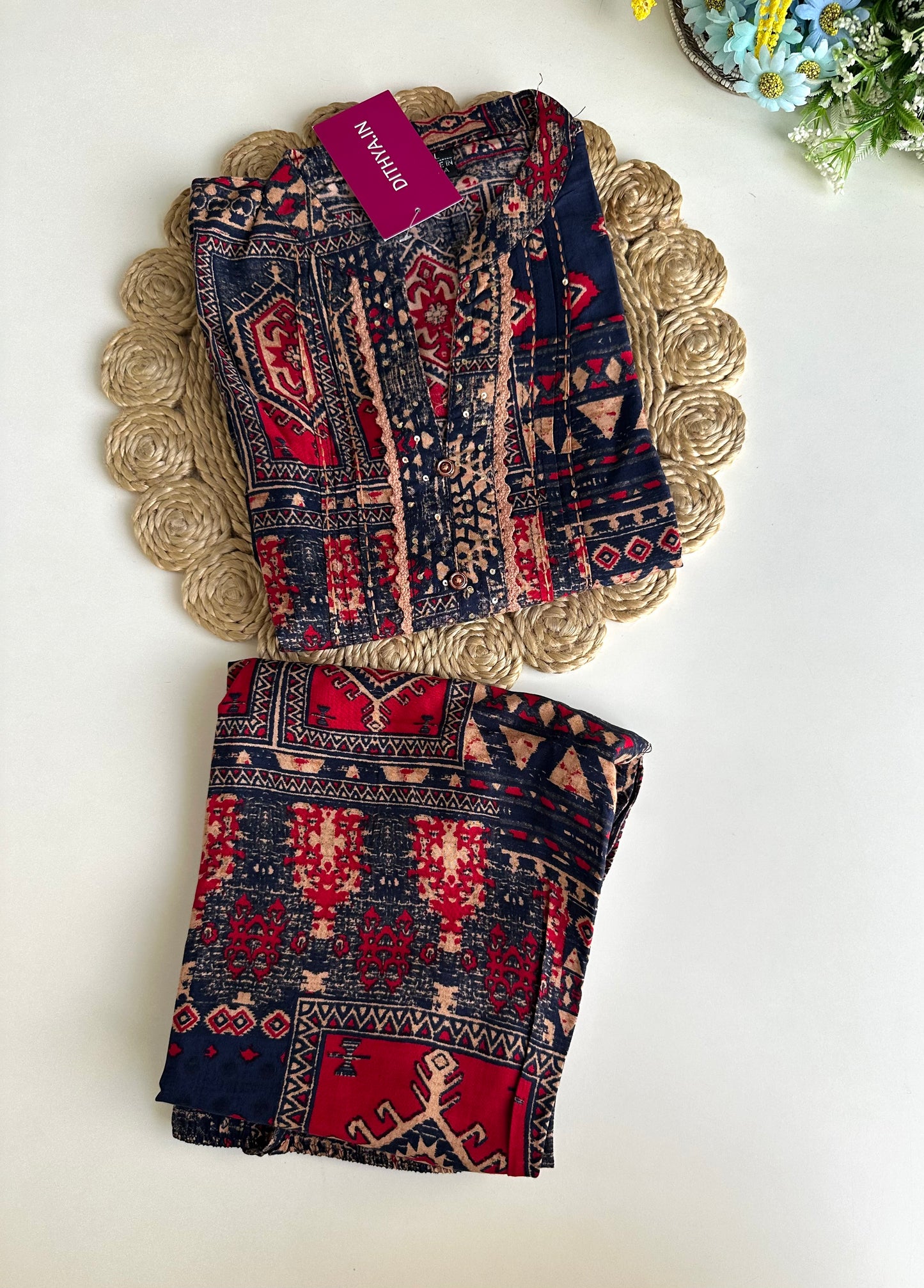 K168 - Muslin printed coord set