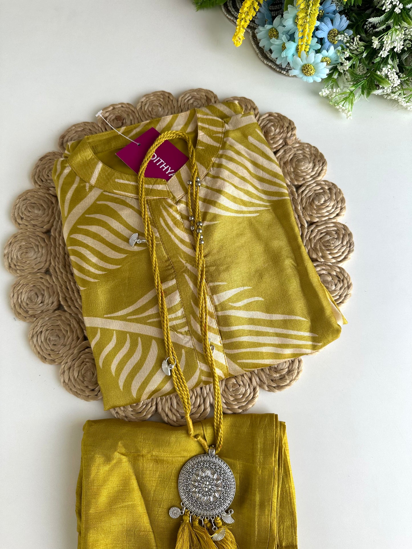 K144 - Georgette Aline Kurti with pants
