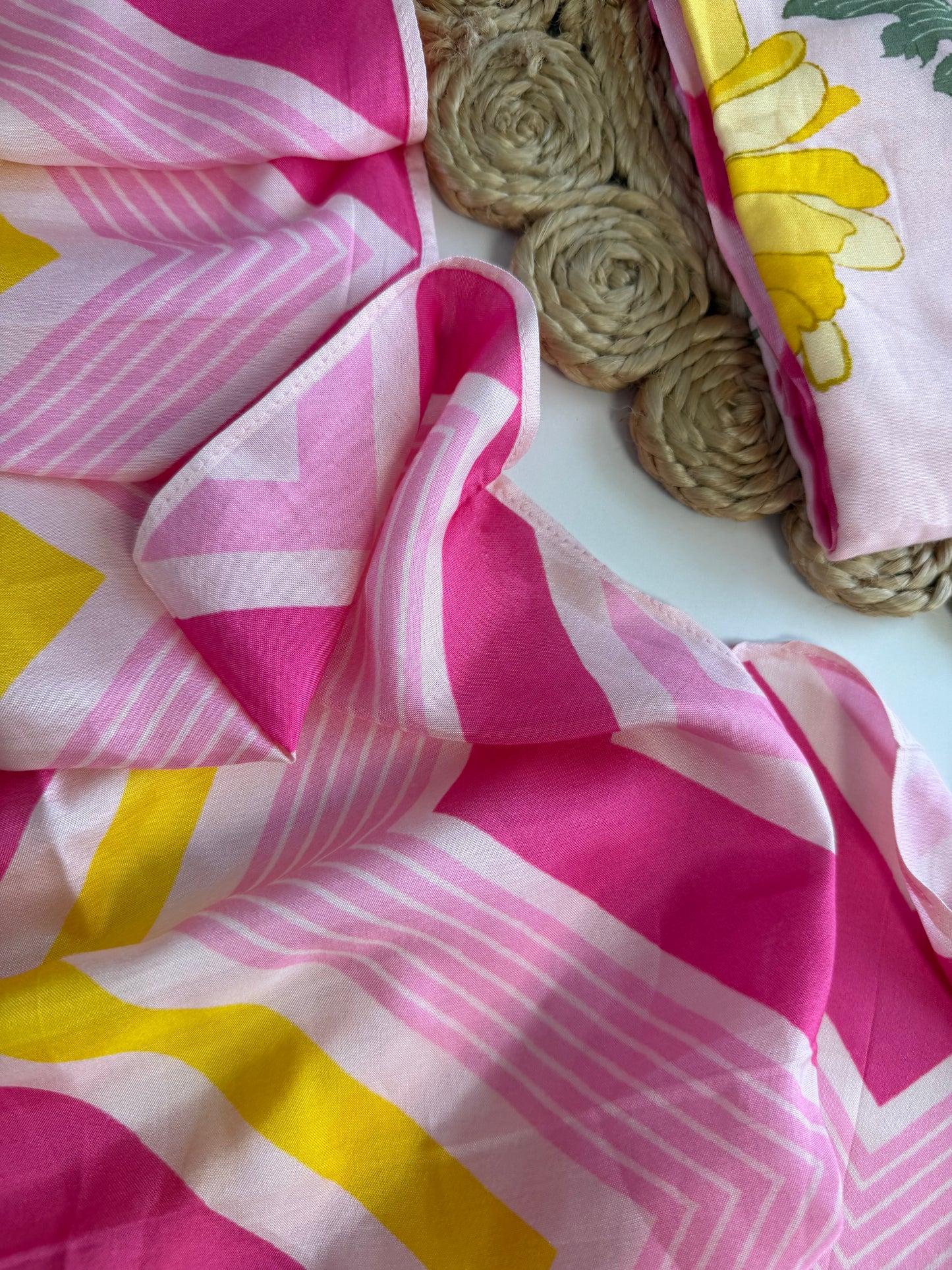 K505 - Muslin handwork floral straight Kurti with pants and dupatta in 2 colours