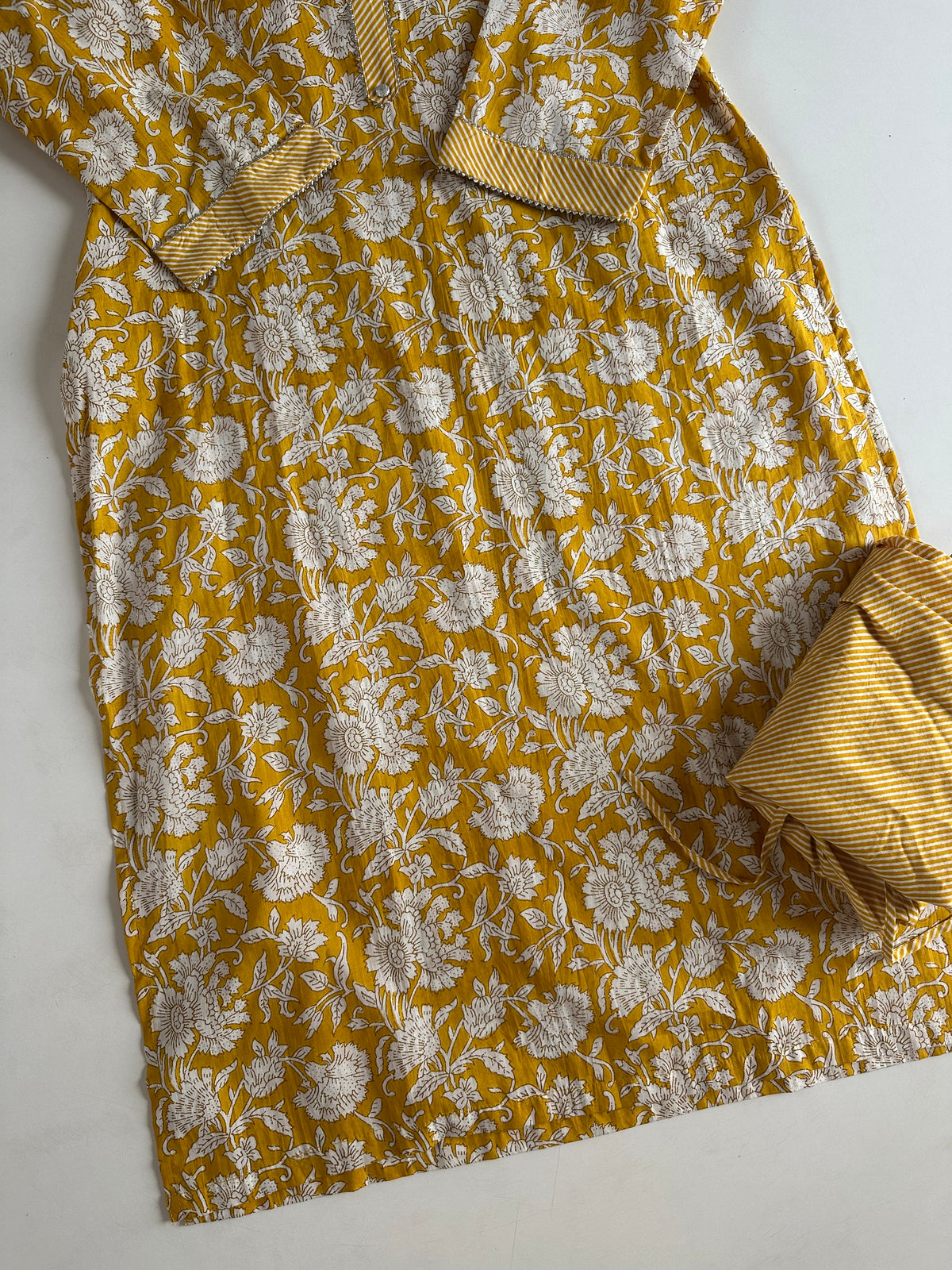 D764-Cotton straight Kurti with pants