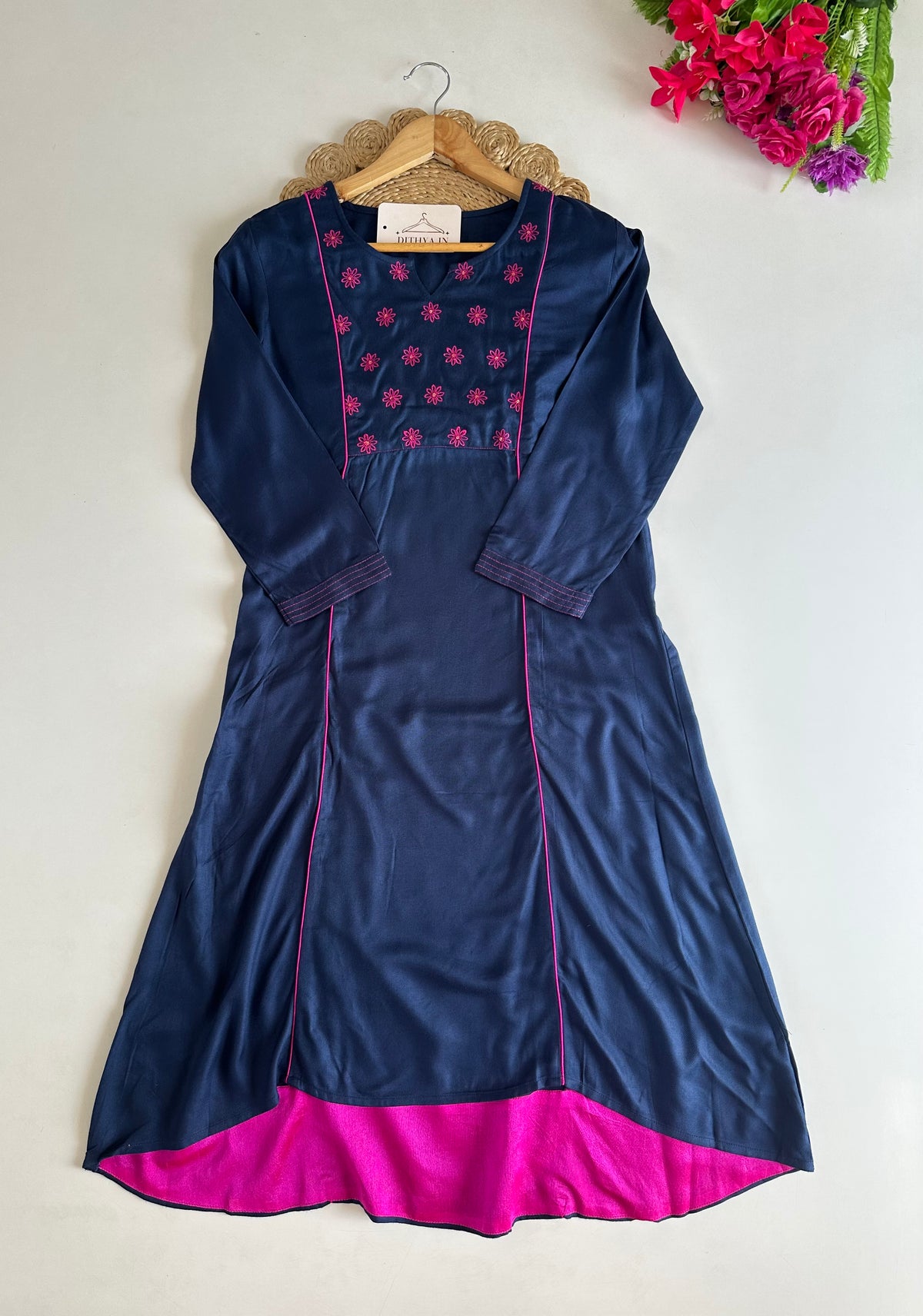 D765 - Cotton A-line Kurti