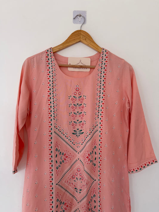 D713-Cotton straight Kurti