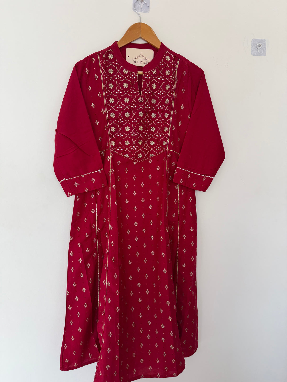D666 - Cotton A-line Kurti