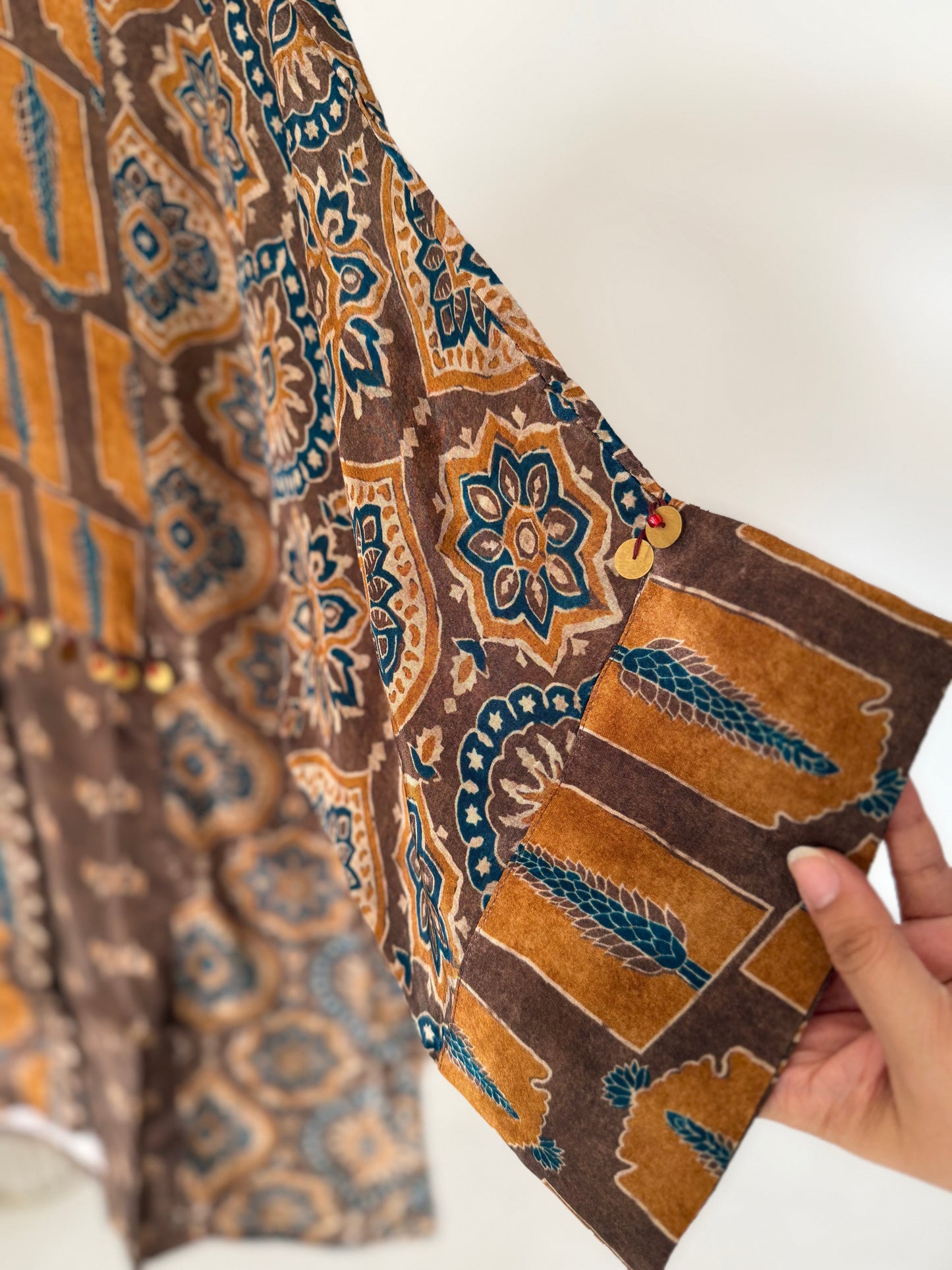 K087 - Pure crape Ajrakh shirt
