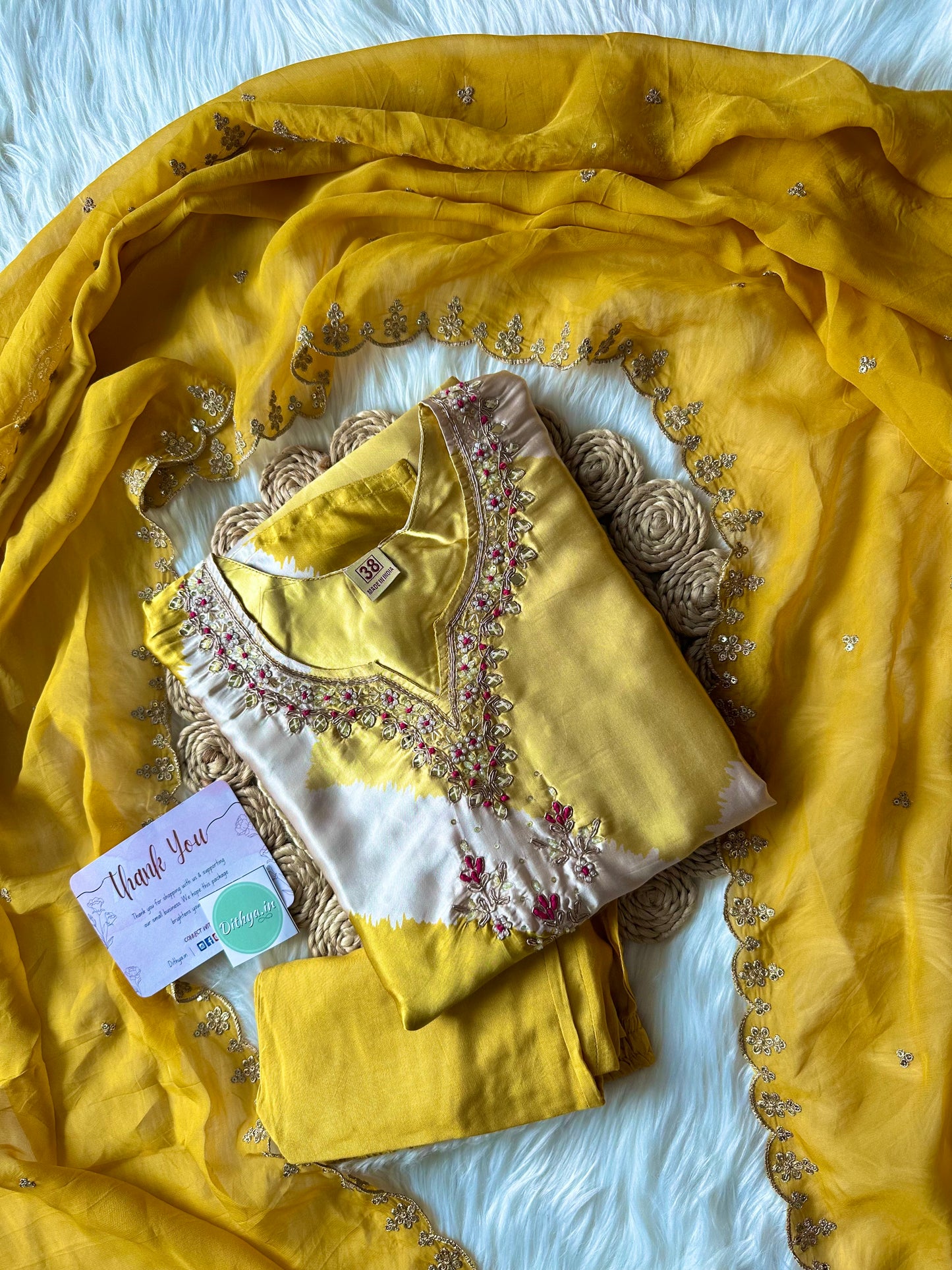 K145 - Gaji silk kurti with pants and dupatta