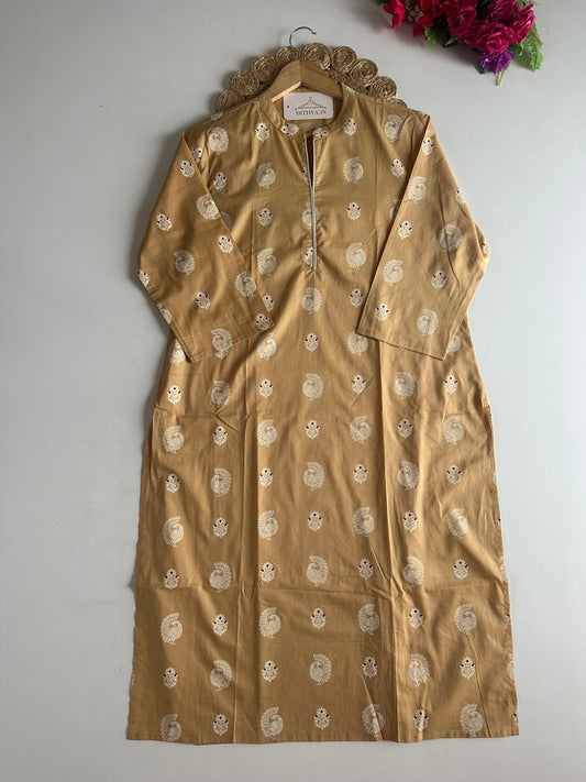 D729-Cotton straight Kurti