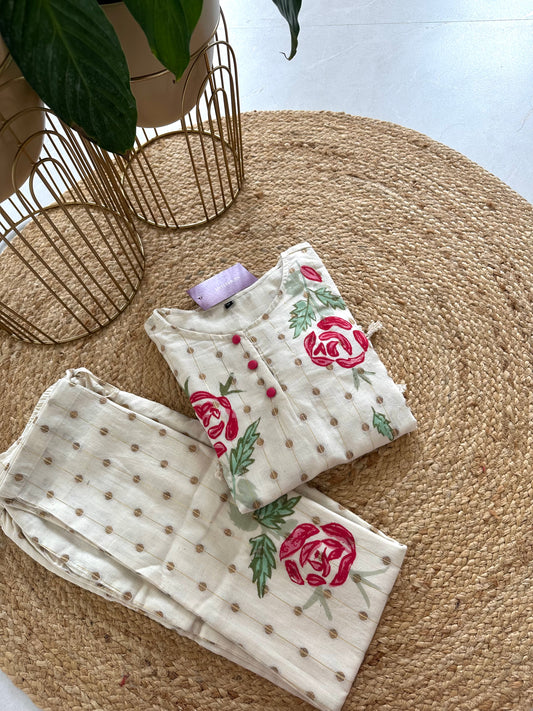 K114 - Cotton Zari Coord set