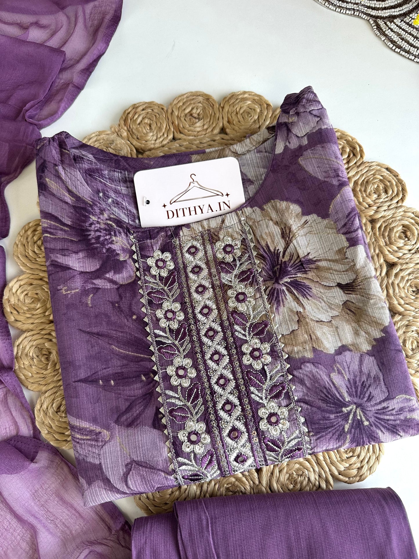 K481 - Roman silk straight Kurti with pant and dupatta