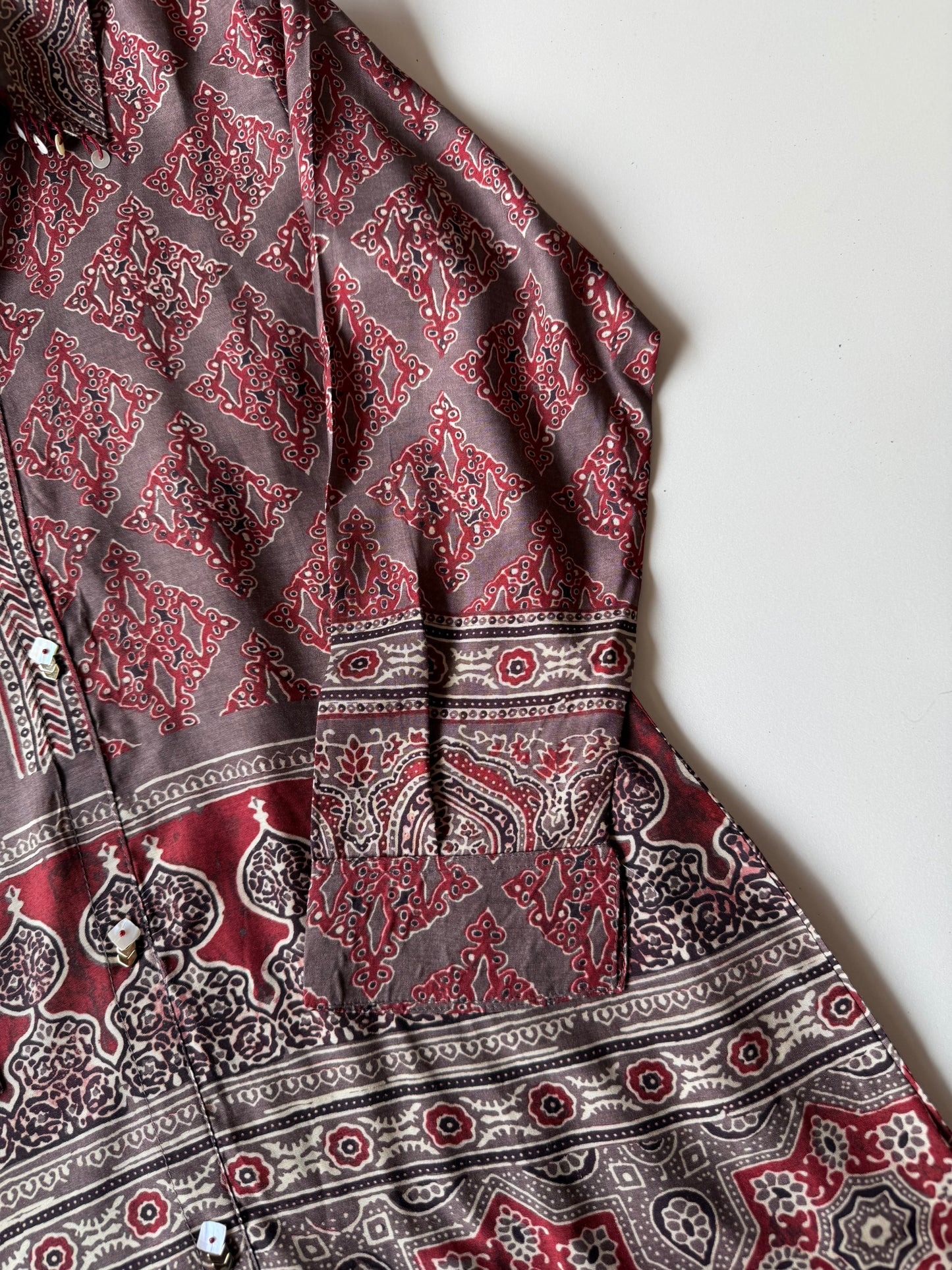 K363 - Pure Muslin ajrakh shirt