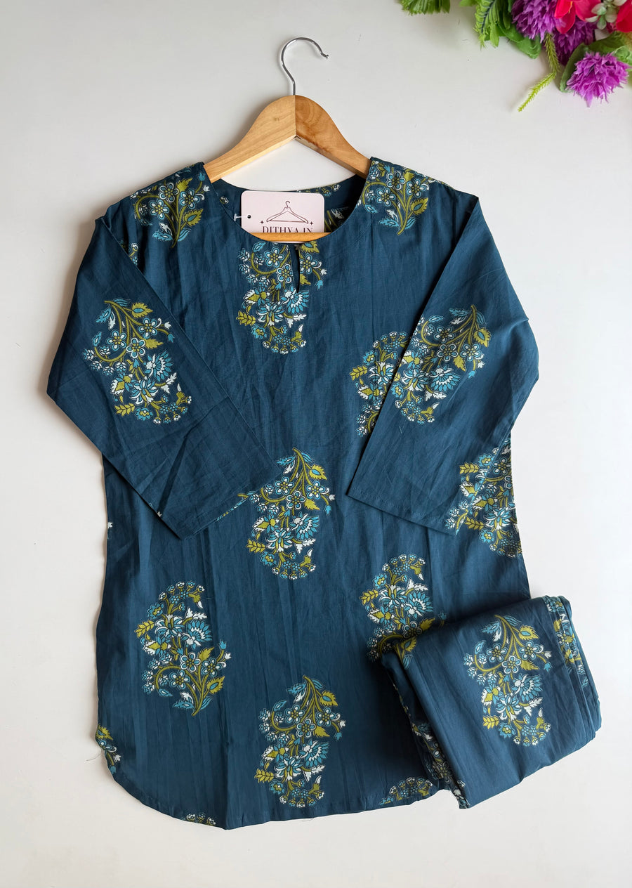 K423 - Mul cotton printed coord set