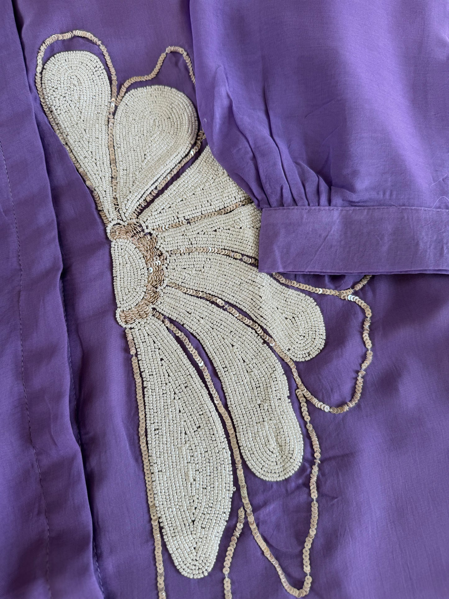 K018 - Viscose organza Pearl work coord set