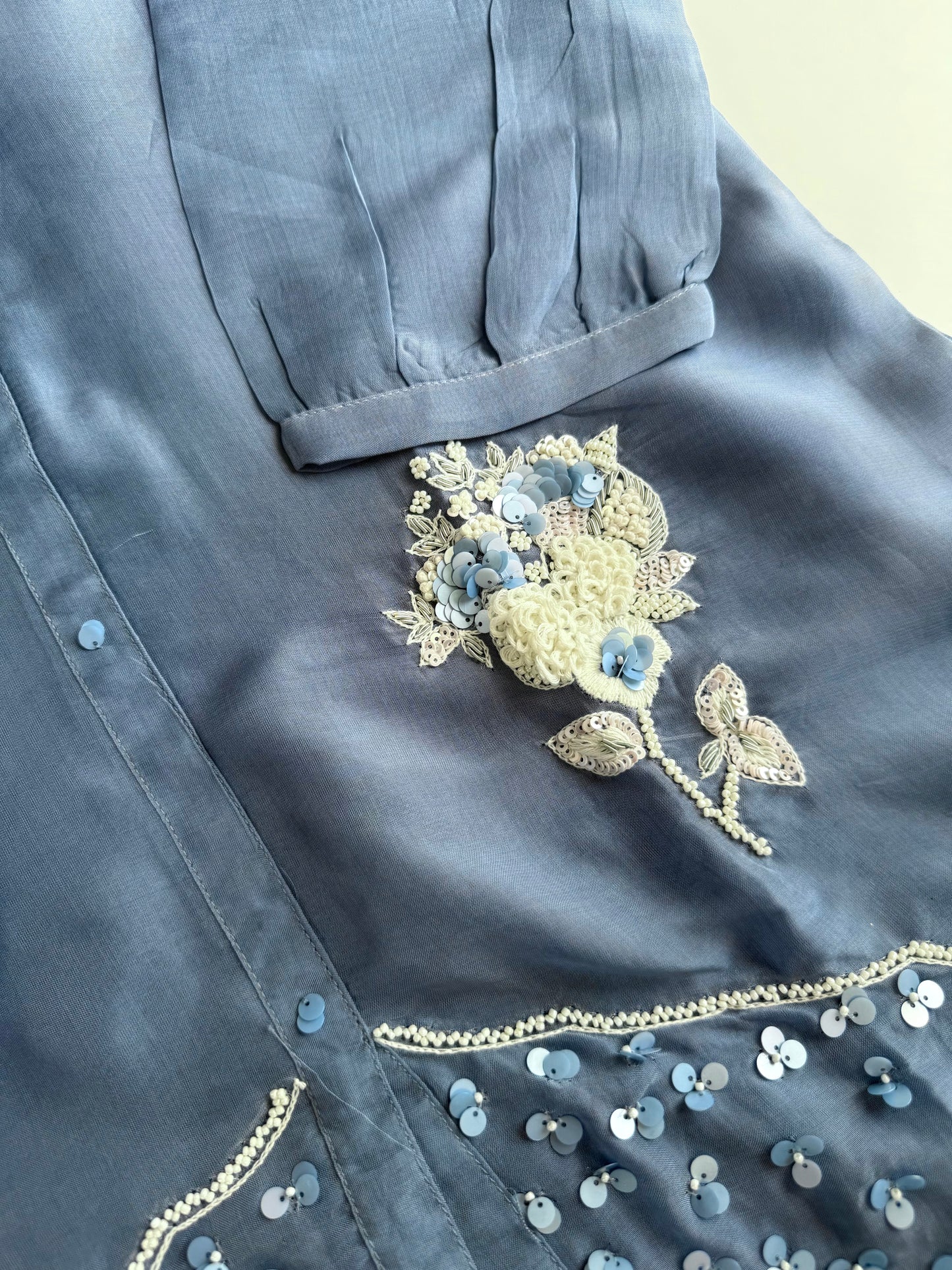 K247 - Pure viscose organza handwork coord set