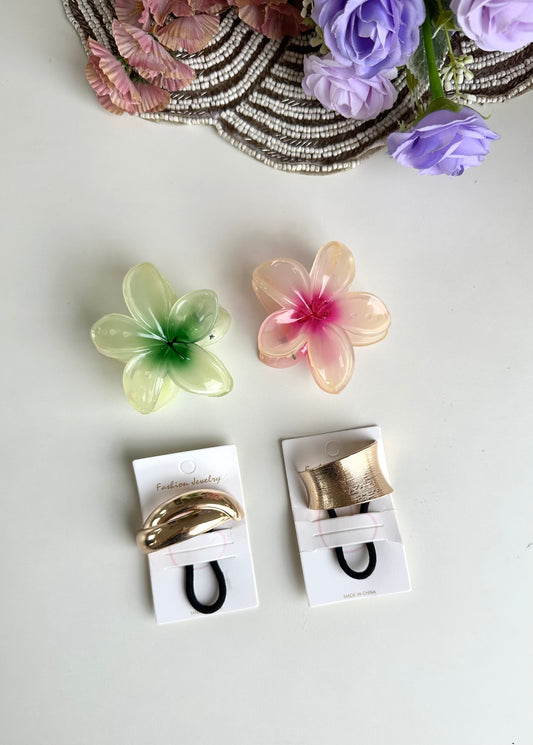 A044 - Combo - 2 Hairband & 2 Hair clip