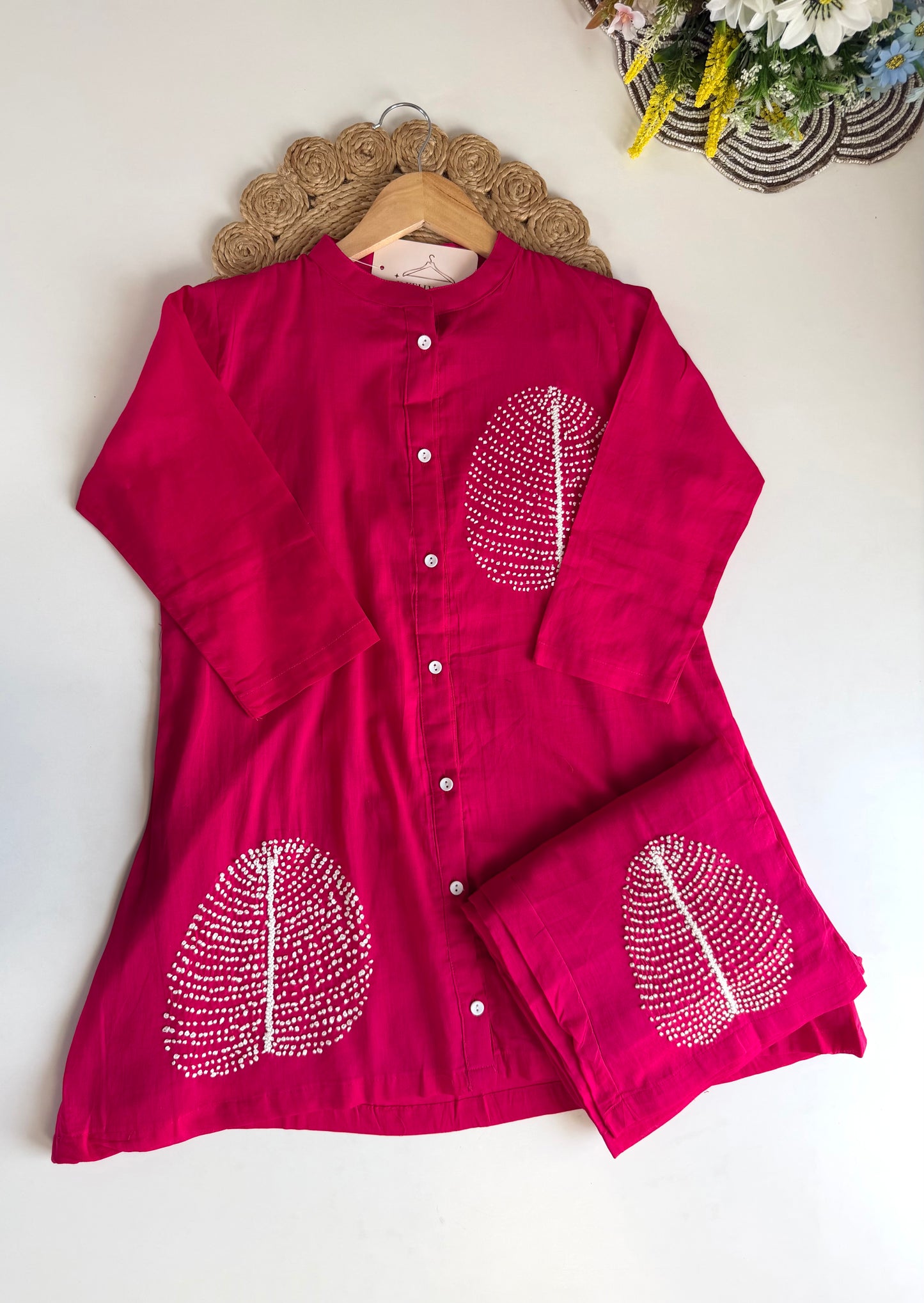 K674 - Mul cotton embroidered coord set