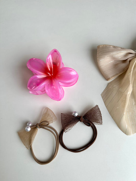 A043 – Set – 2 Haarbänder, 1 Haarklammer & 1 Haarclip