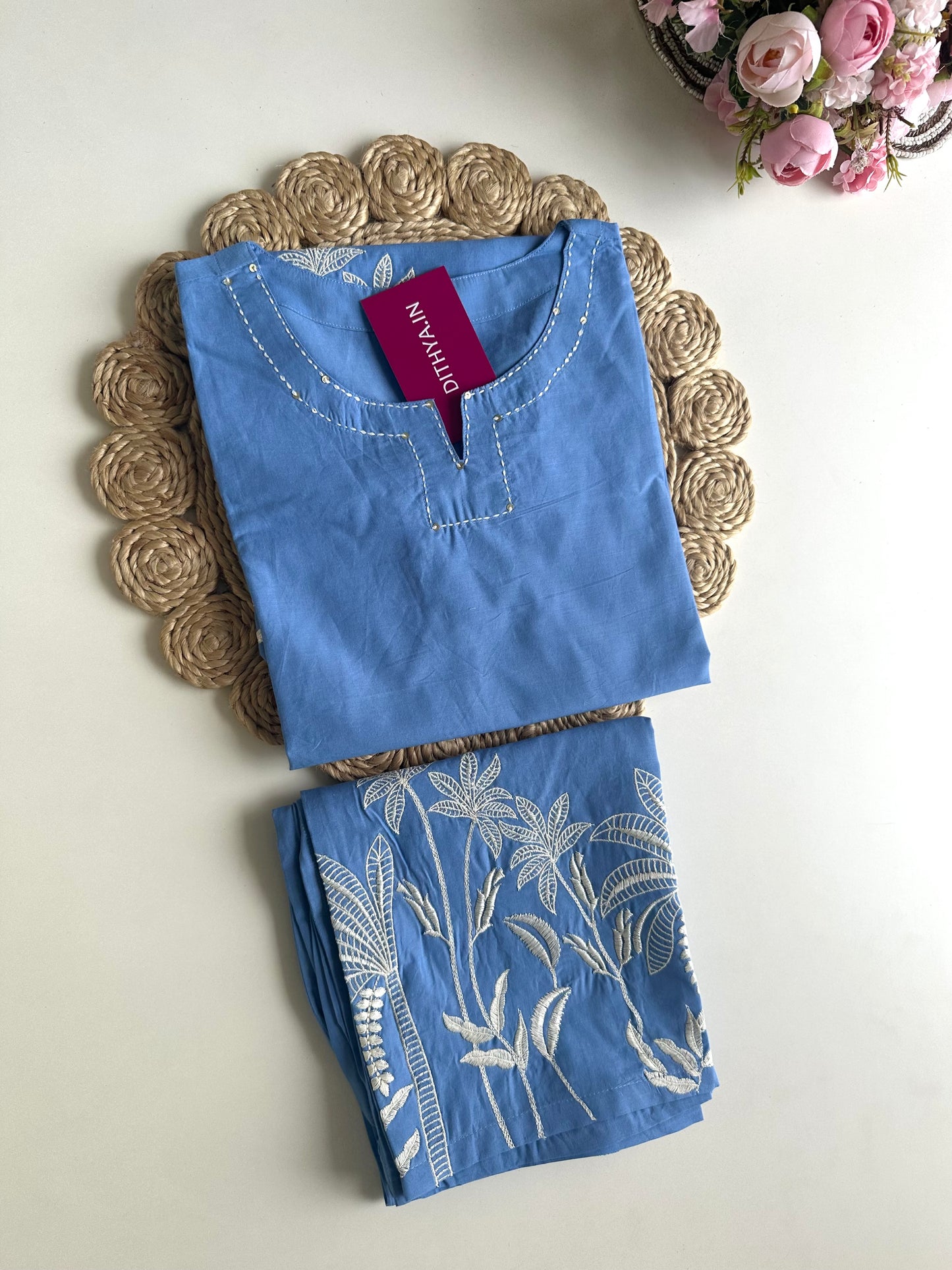 K302 - Cotton embroidered coord set