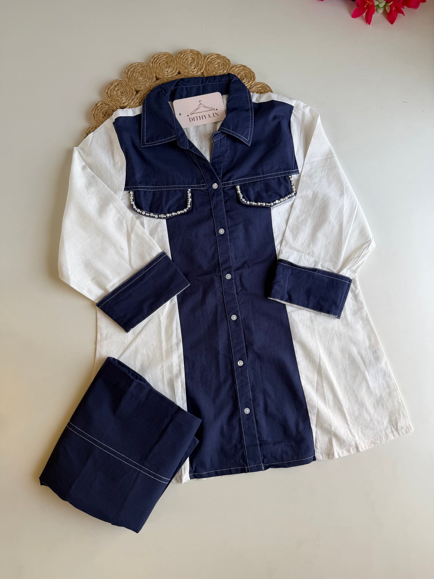 K435 - Denim cotton coord set