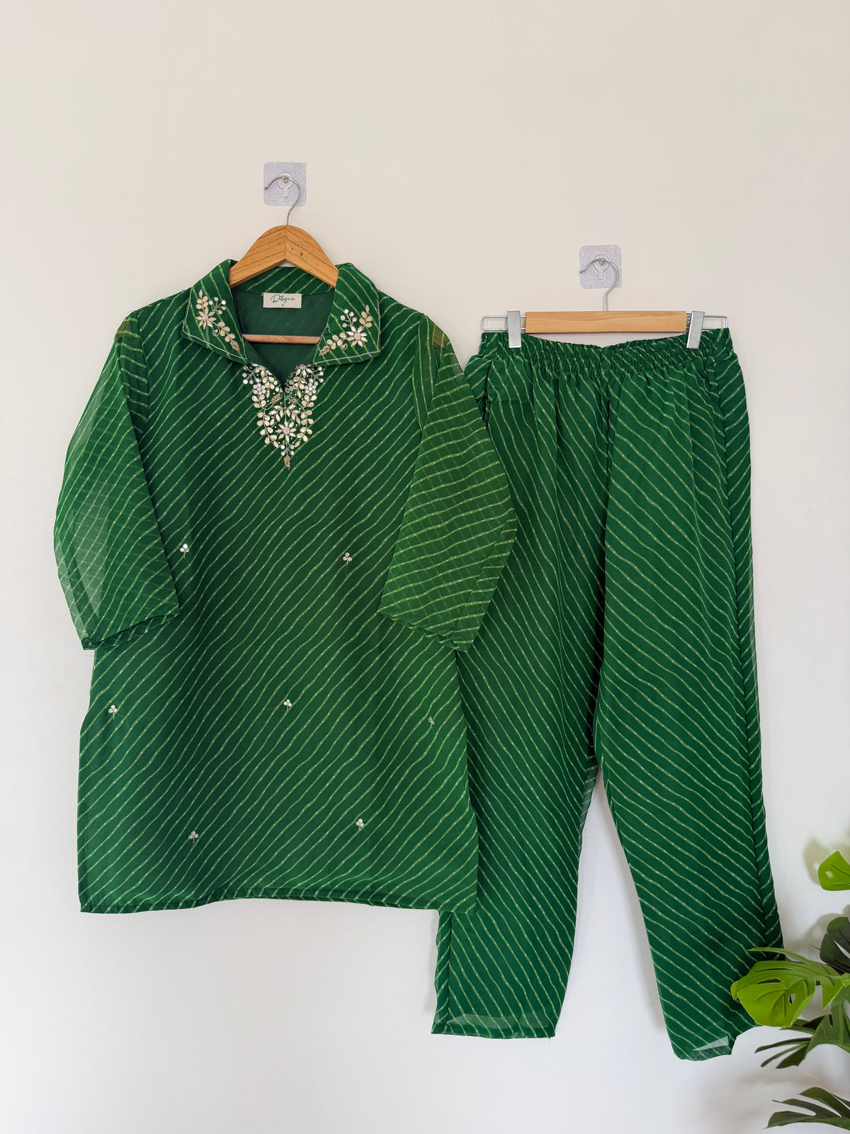 K675 - Georgette leheriya Gota coord set in 2 colours