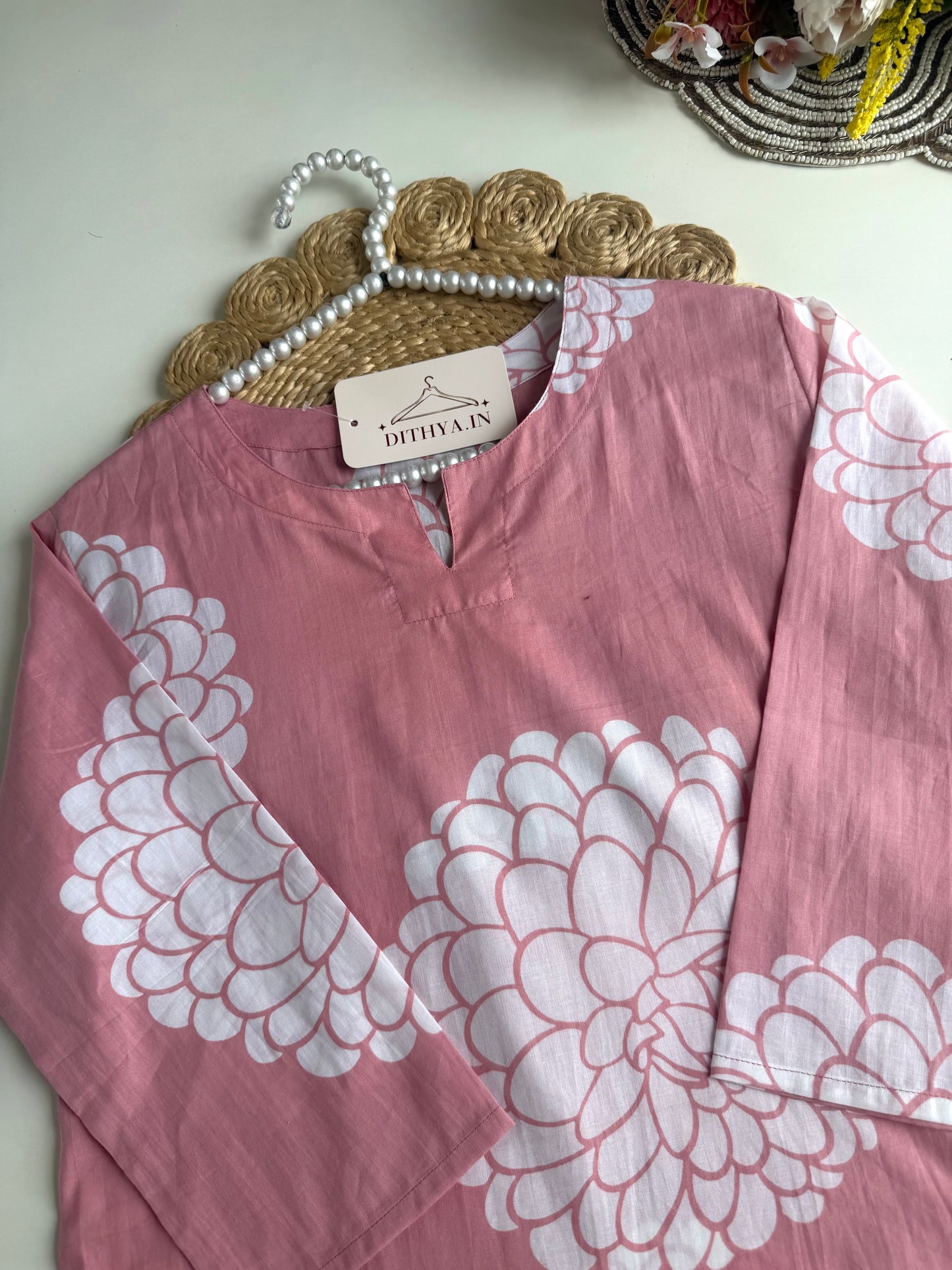 K318 - Mul cotton printed coord set