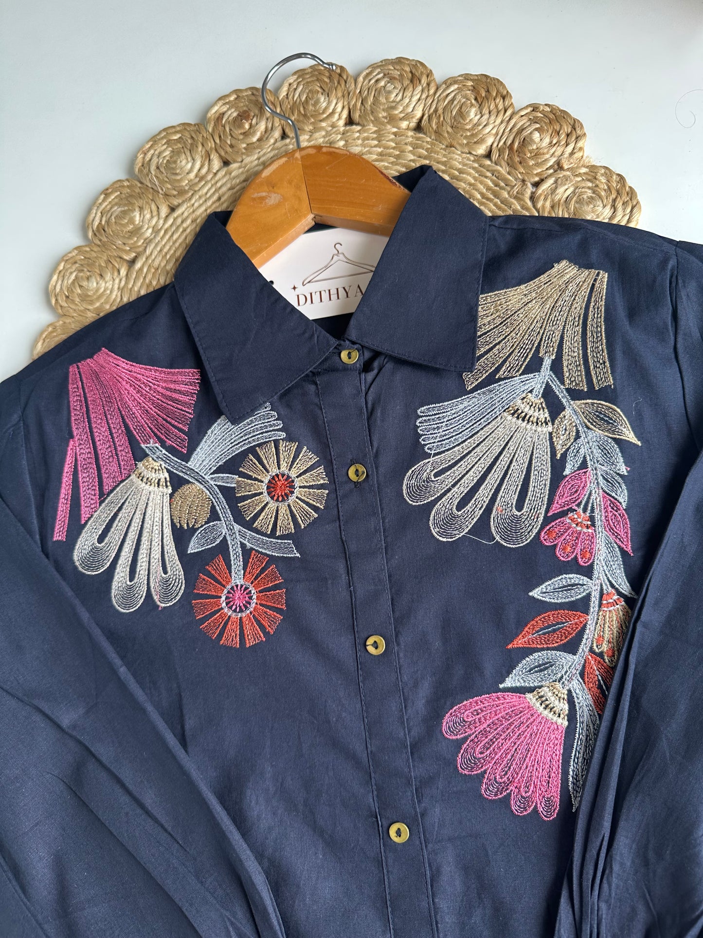 K124 - Mul cotton embroidered coord set