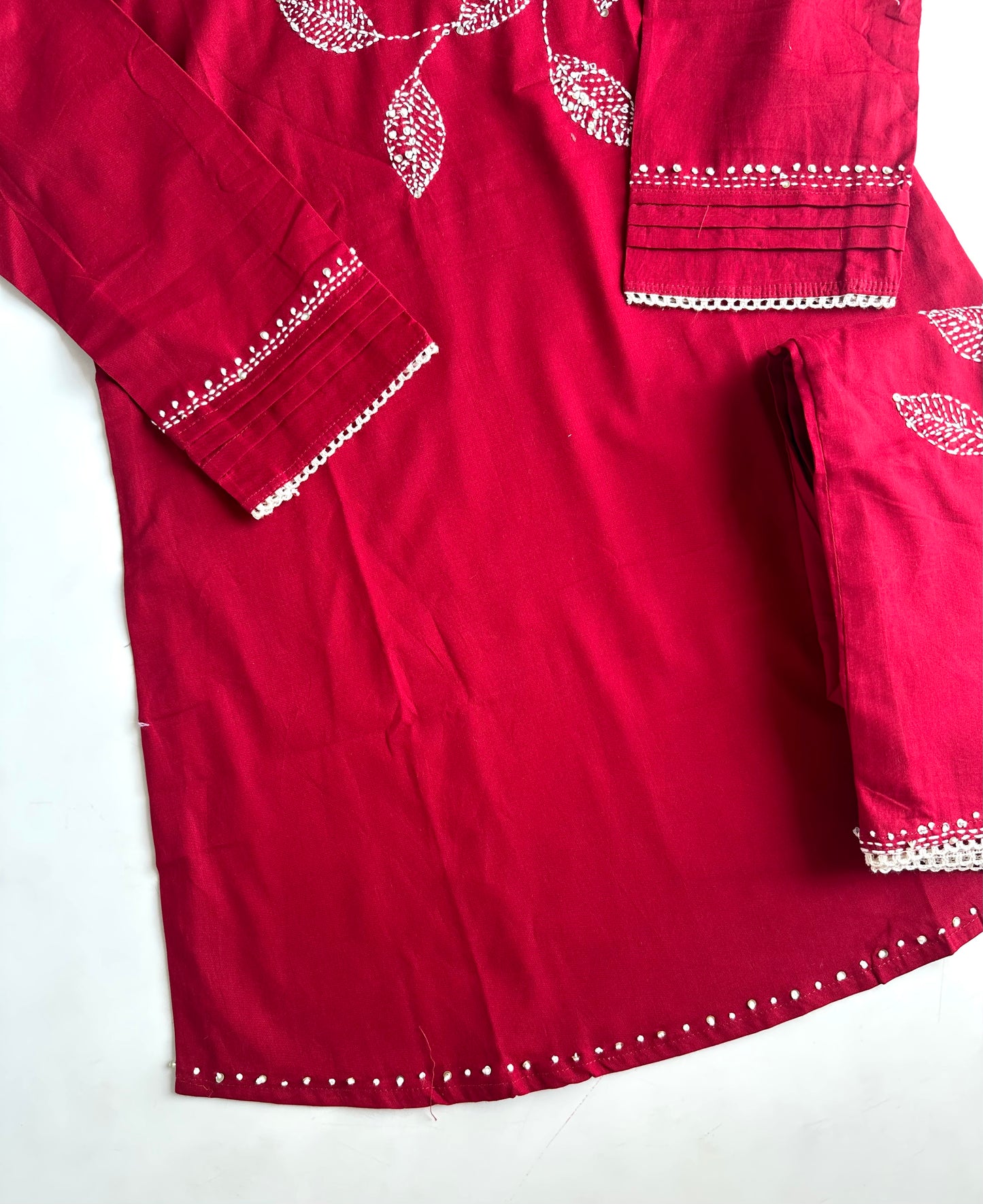 K526 - Mul cotton embroidered coord set