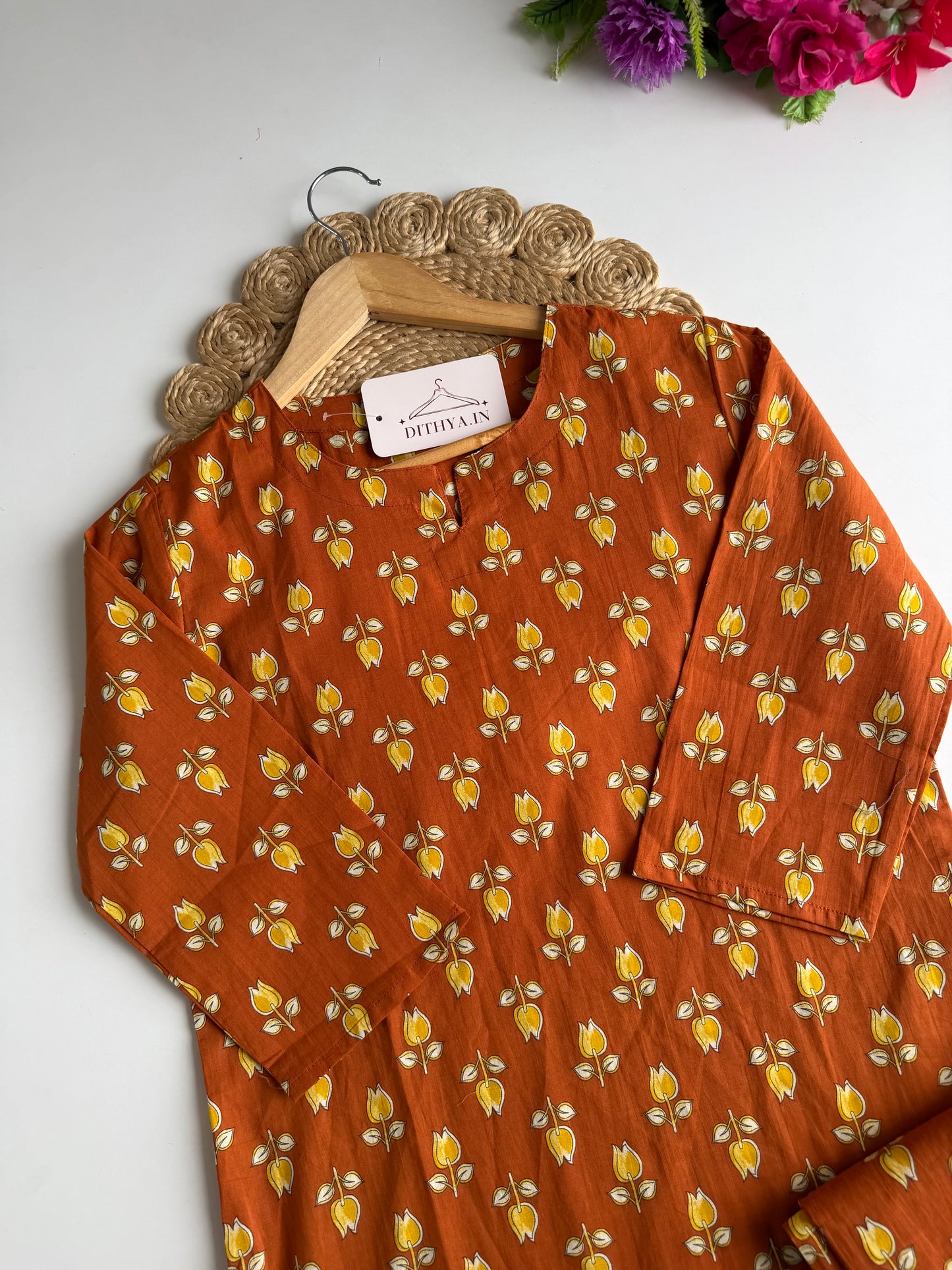 K114 - Mul cotton printed coord set