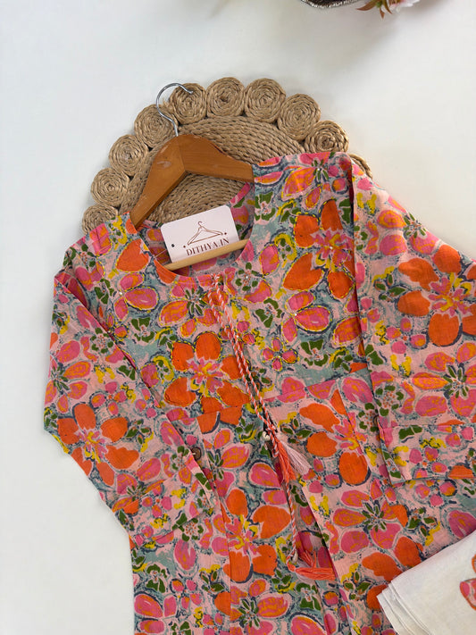 K376 - Mul cotton embroidered coord set