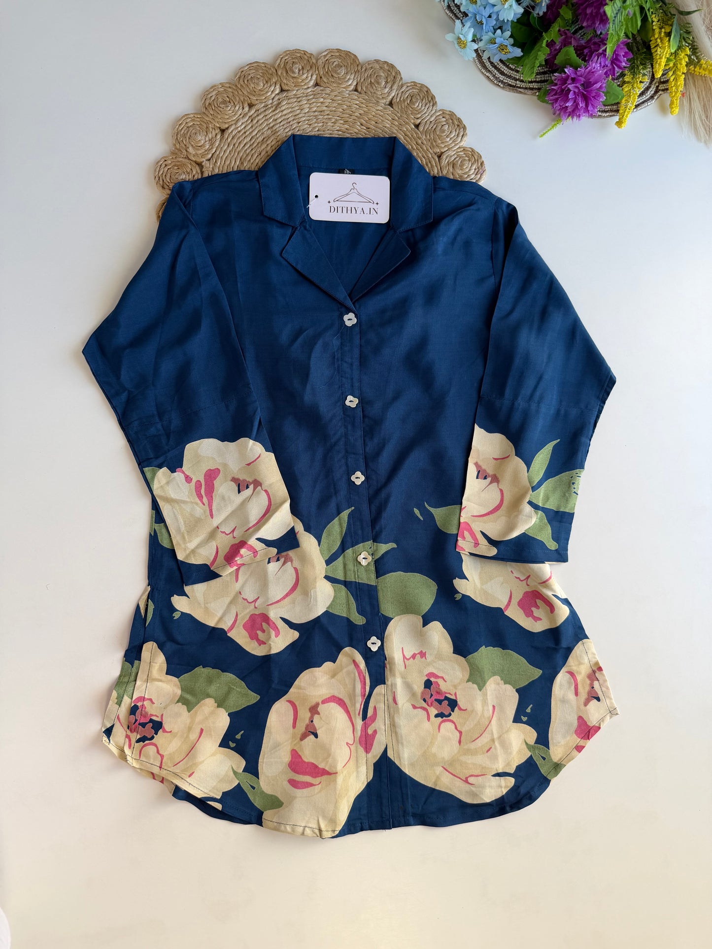 K575 - Muslin printed shirt