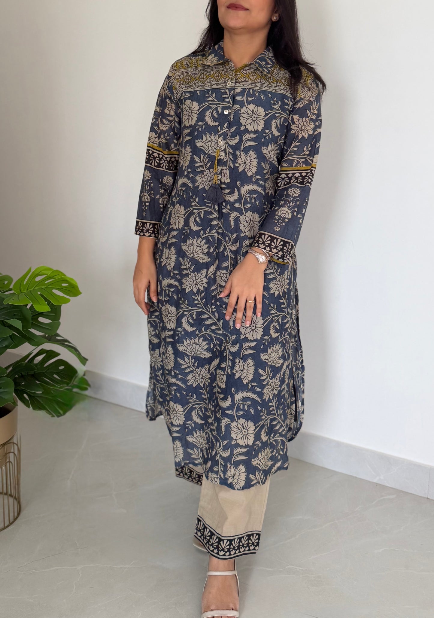K553 - Muslin cotton printed coord set in 2 styles