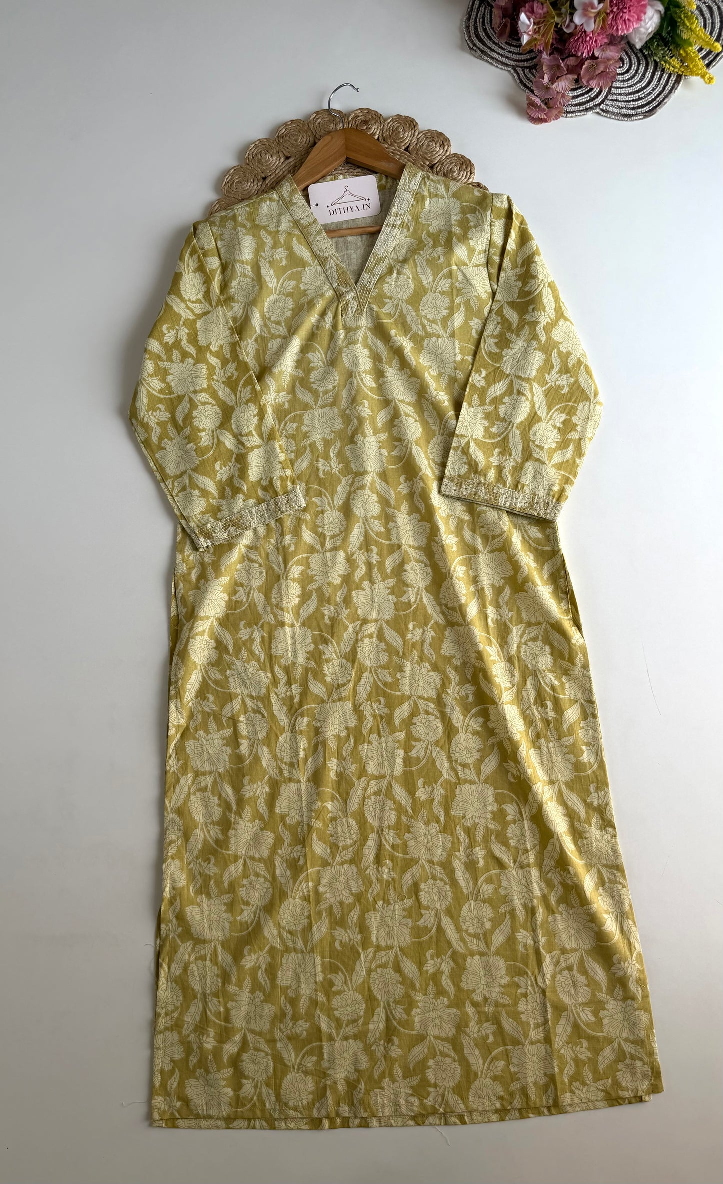 K695 - Mul cotton straight Kurti