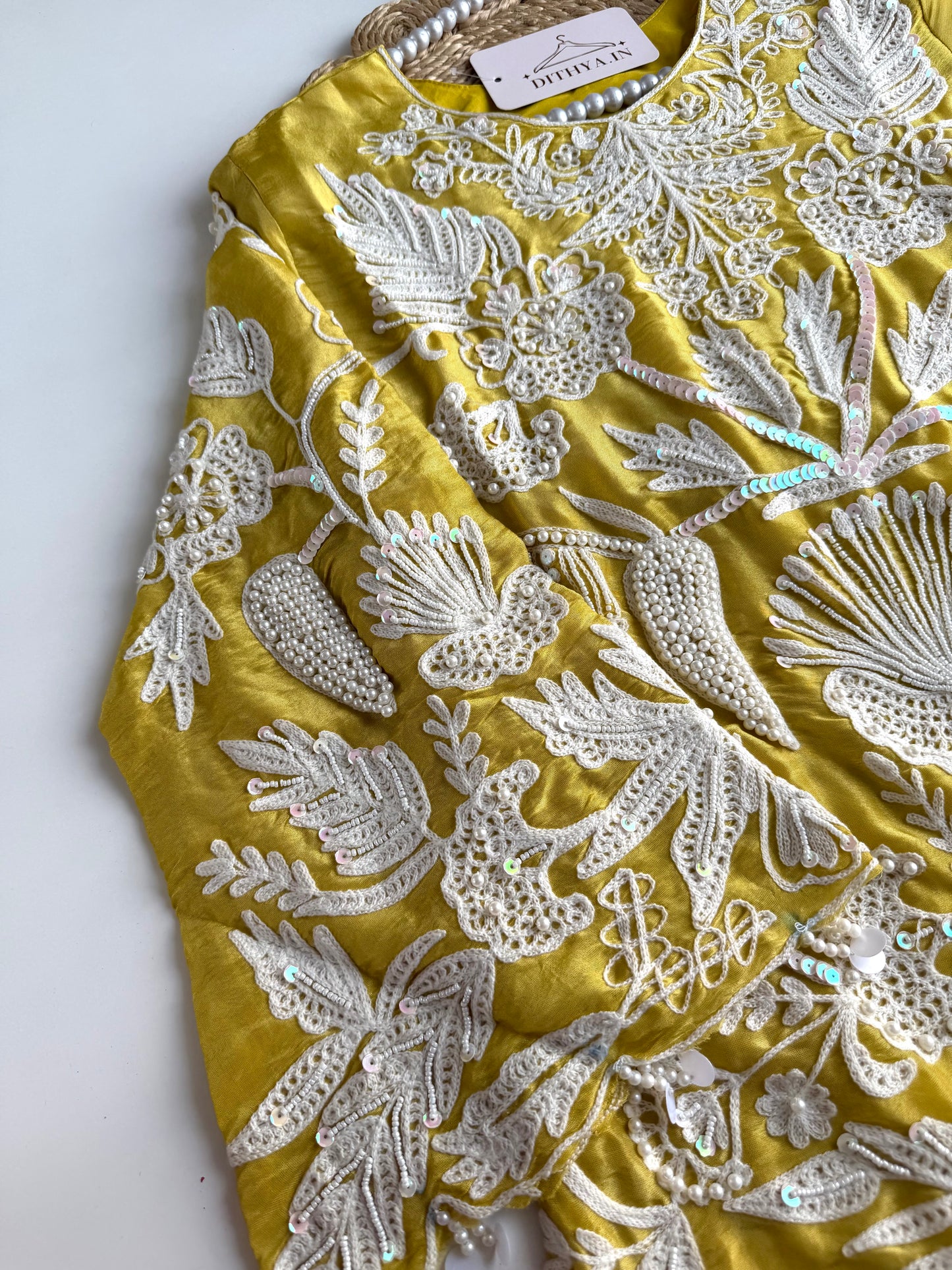 K624 - Russian silk Heavy handwork coord set