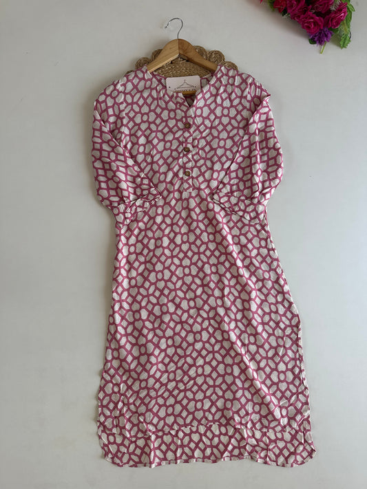 D584-Cotton  straight Kurti