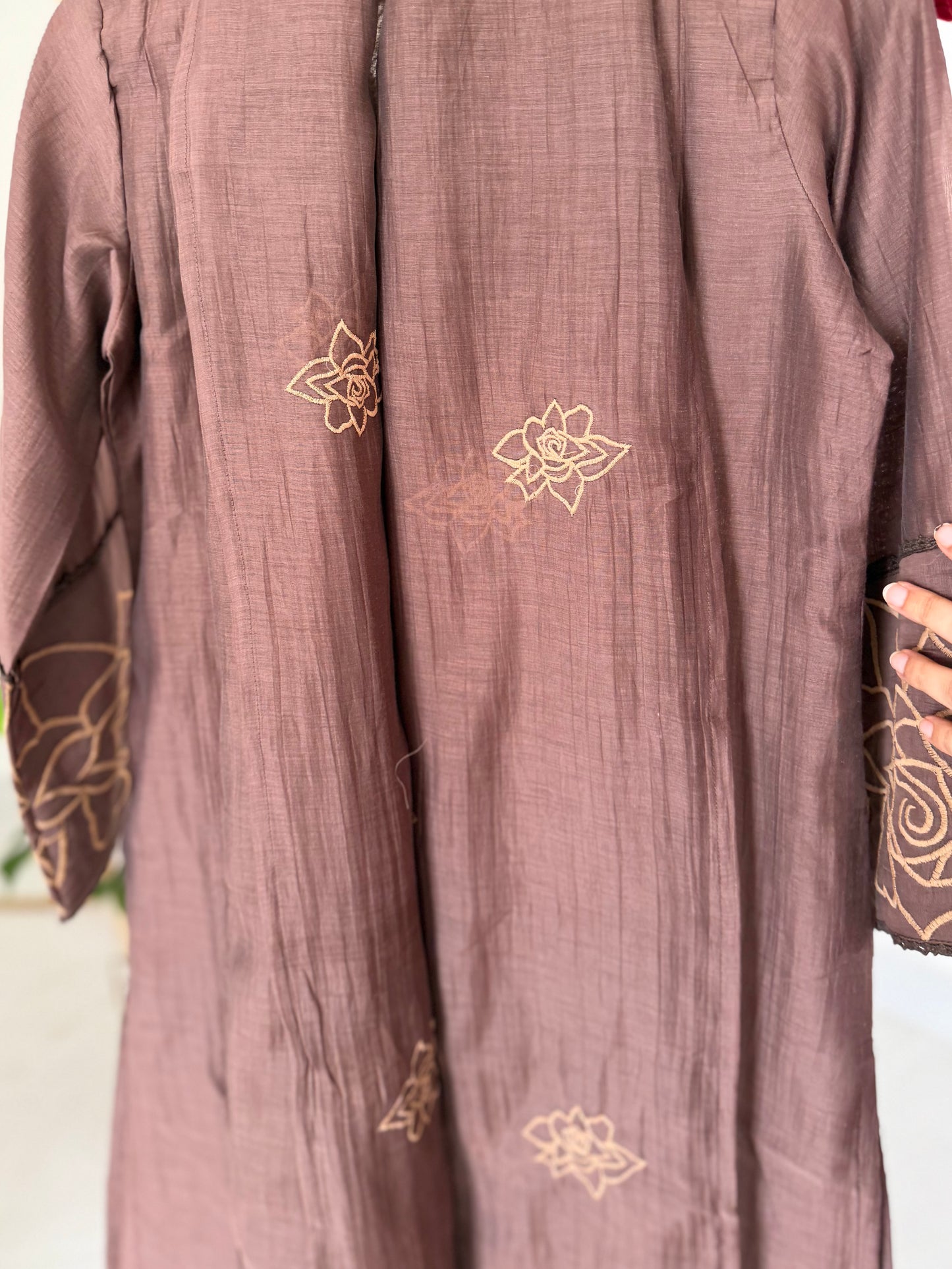 K408 - Muslin cotton farshi salwar with pants and dupatta