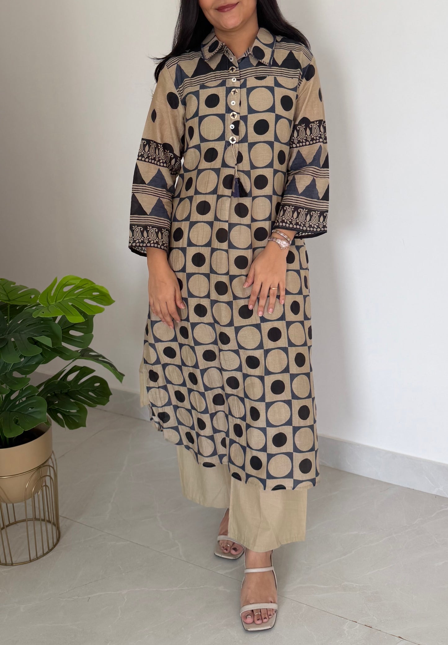 K553 - Muslin cotton printed coord set in 2 styles