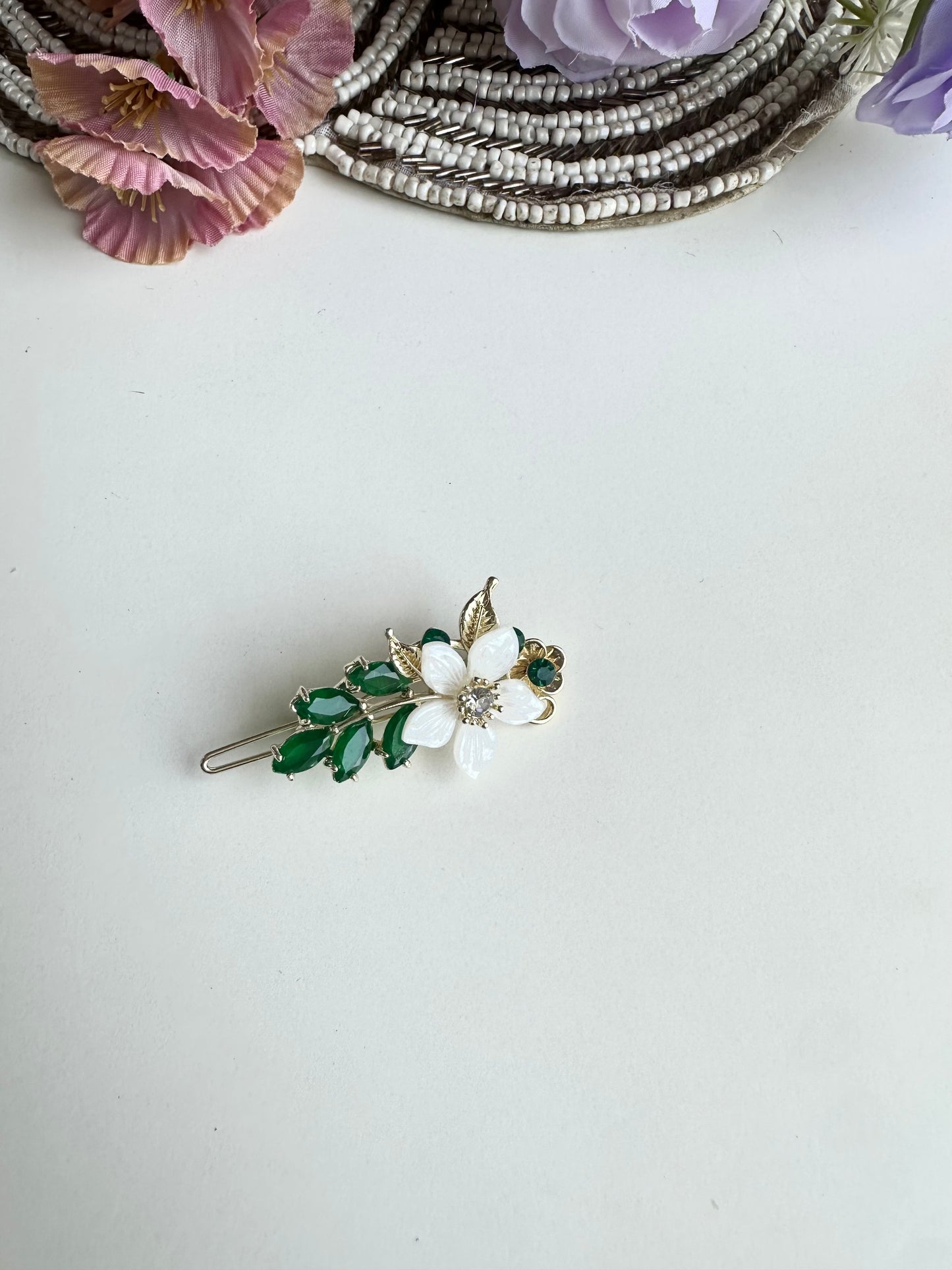 A029 - Emerald Hair pin