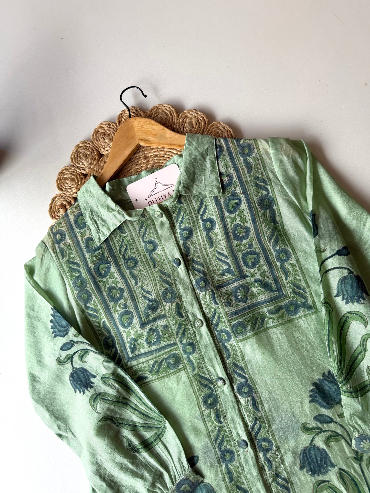 K404 - Mul chanderi printed coord set