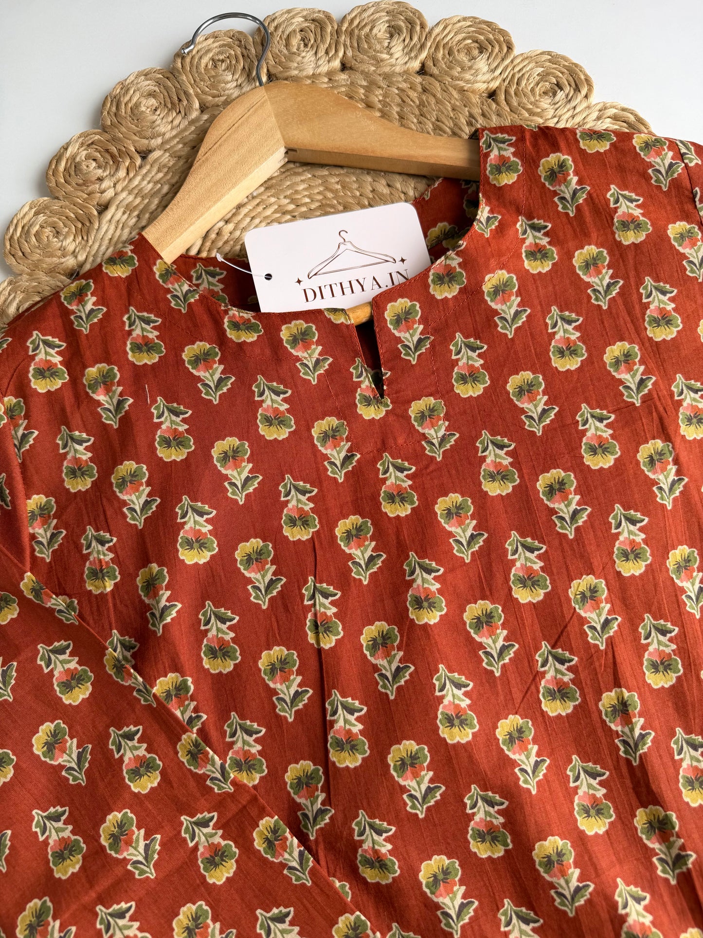 K606 - Mul cotton printed coord set