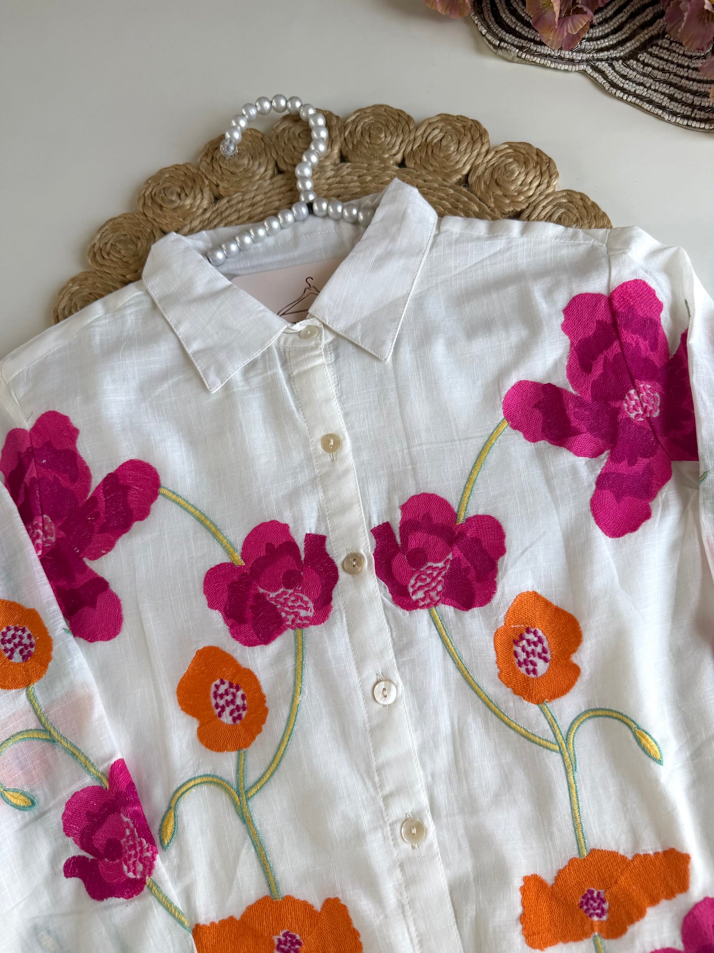 K314 - Mul cotton embroidered coord set