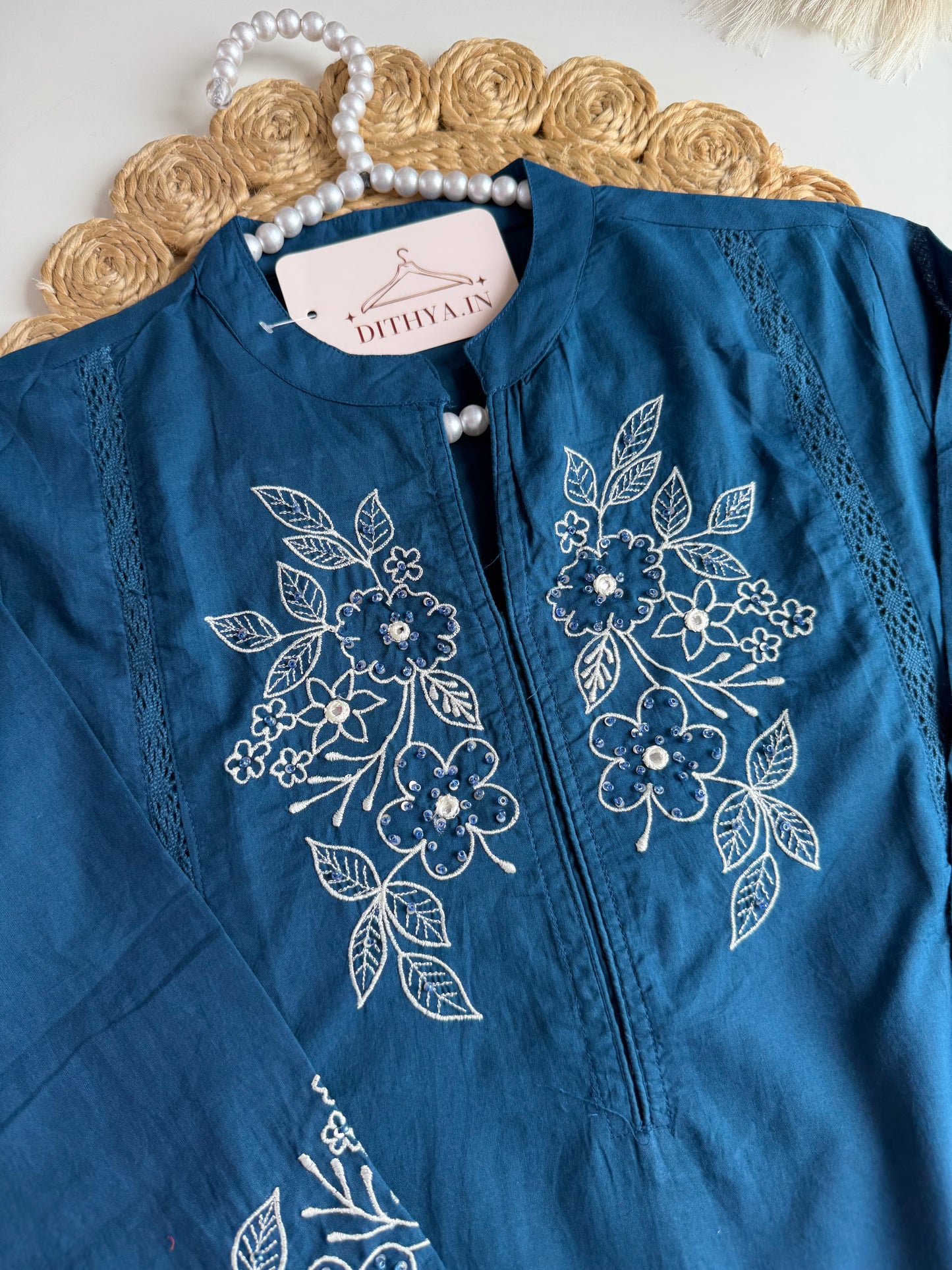 K608 - Cotton embroidered coord set