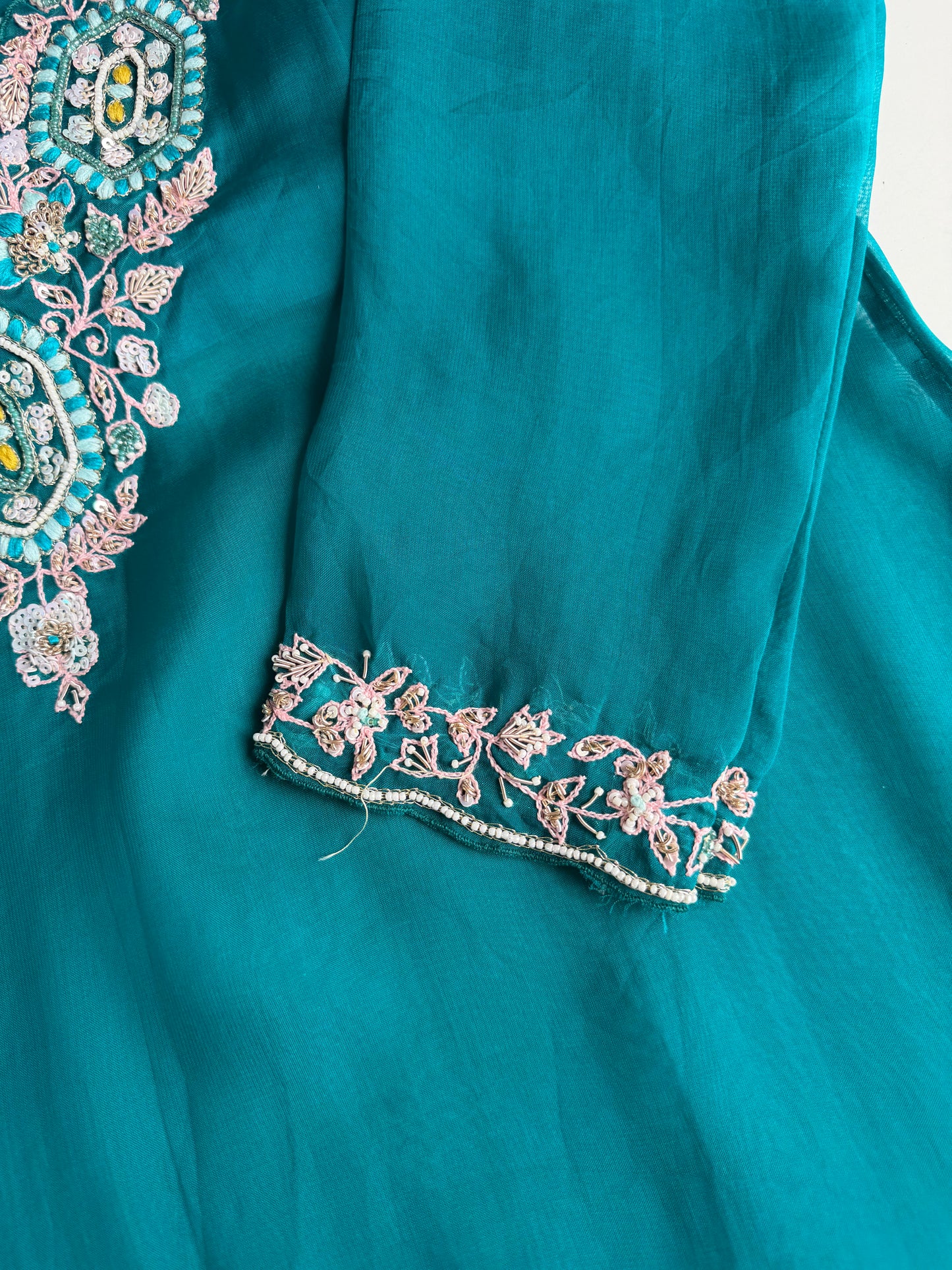 K115 - Georgette handwork Kurti with inner and pants