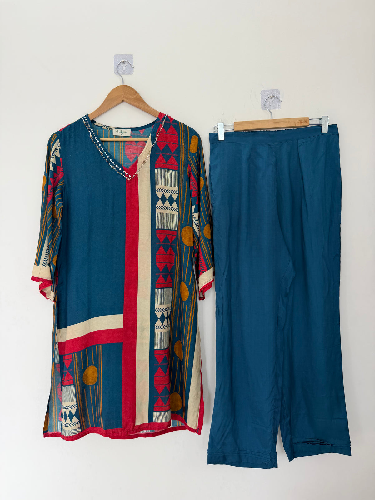 K370 - Muslin embroidered coord set