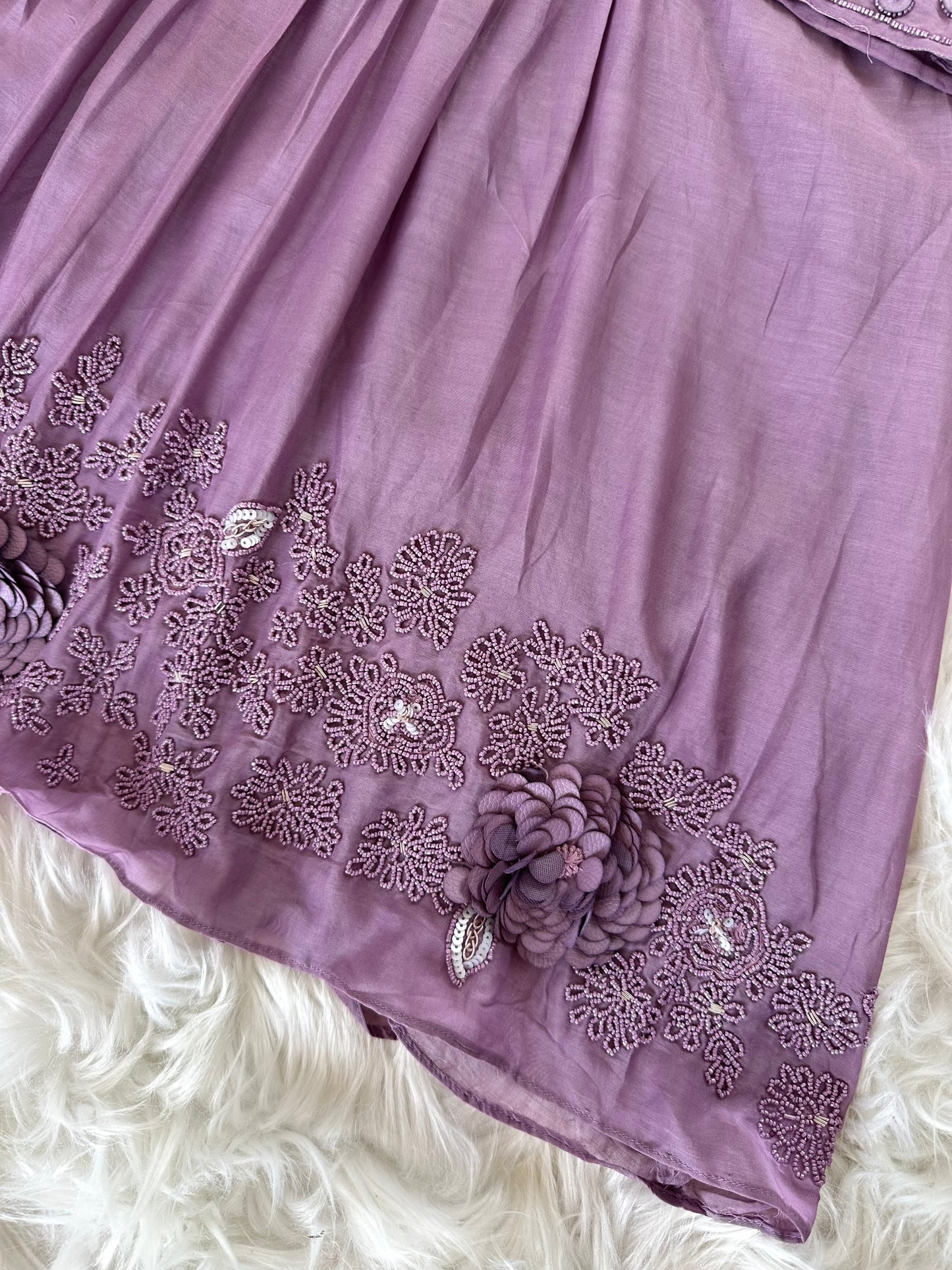 K073 - Mul Chanderi Handwork Coord set in 2 colours