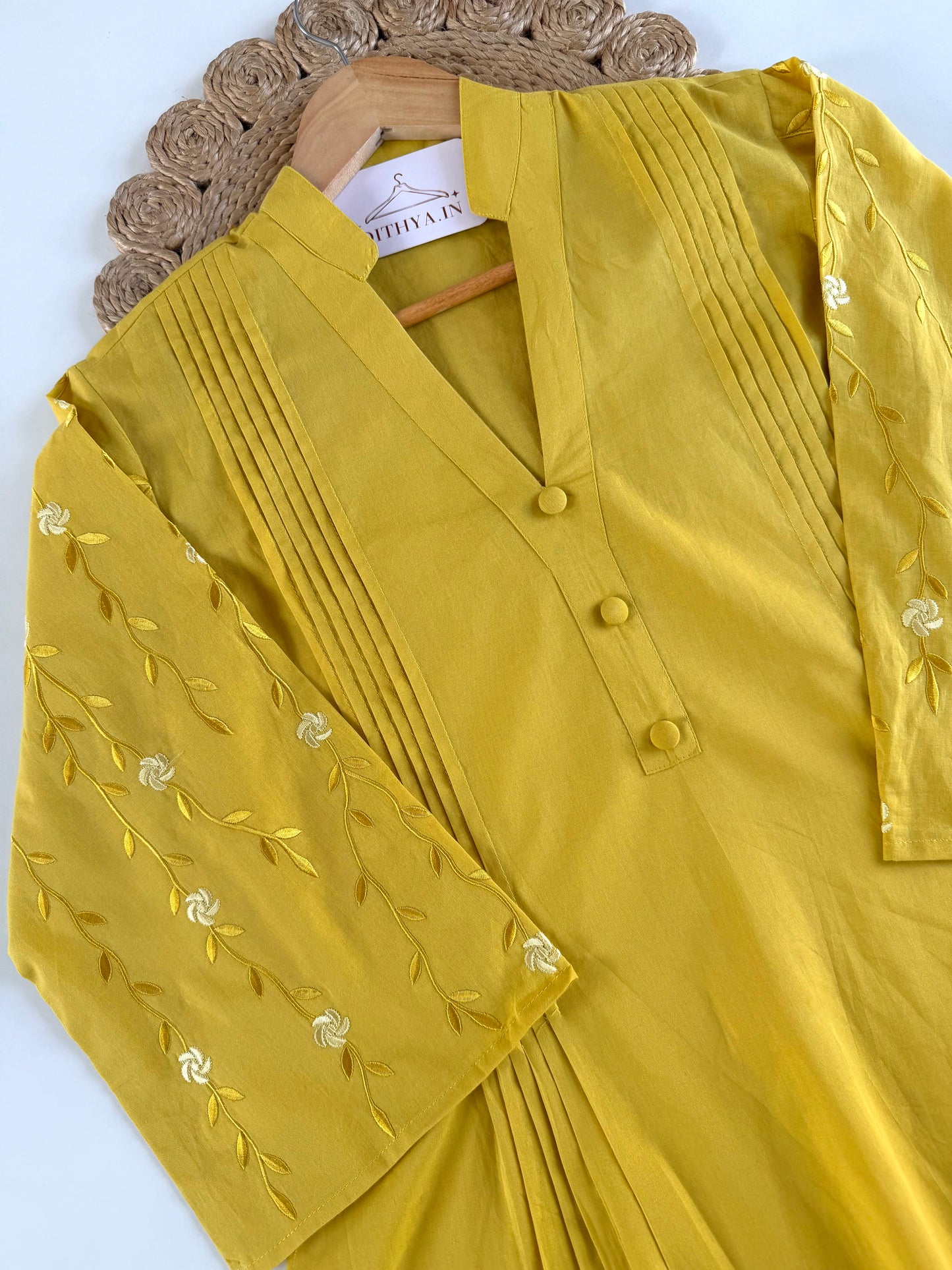 K537 - Mul cotton embroidered coord set