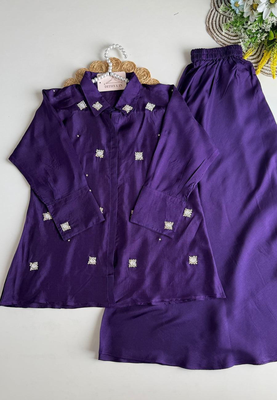 K654 - Russian silk handwork coord set