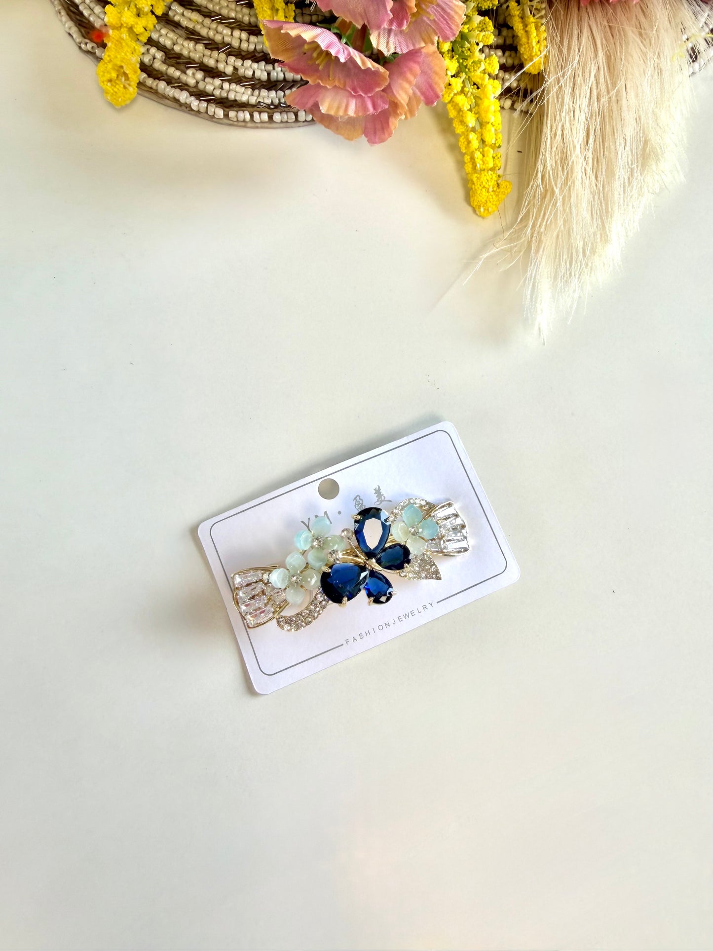 A045 - Designer stone hair clip