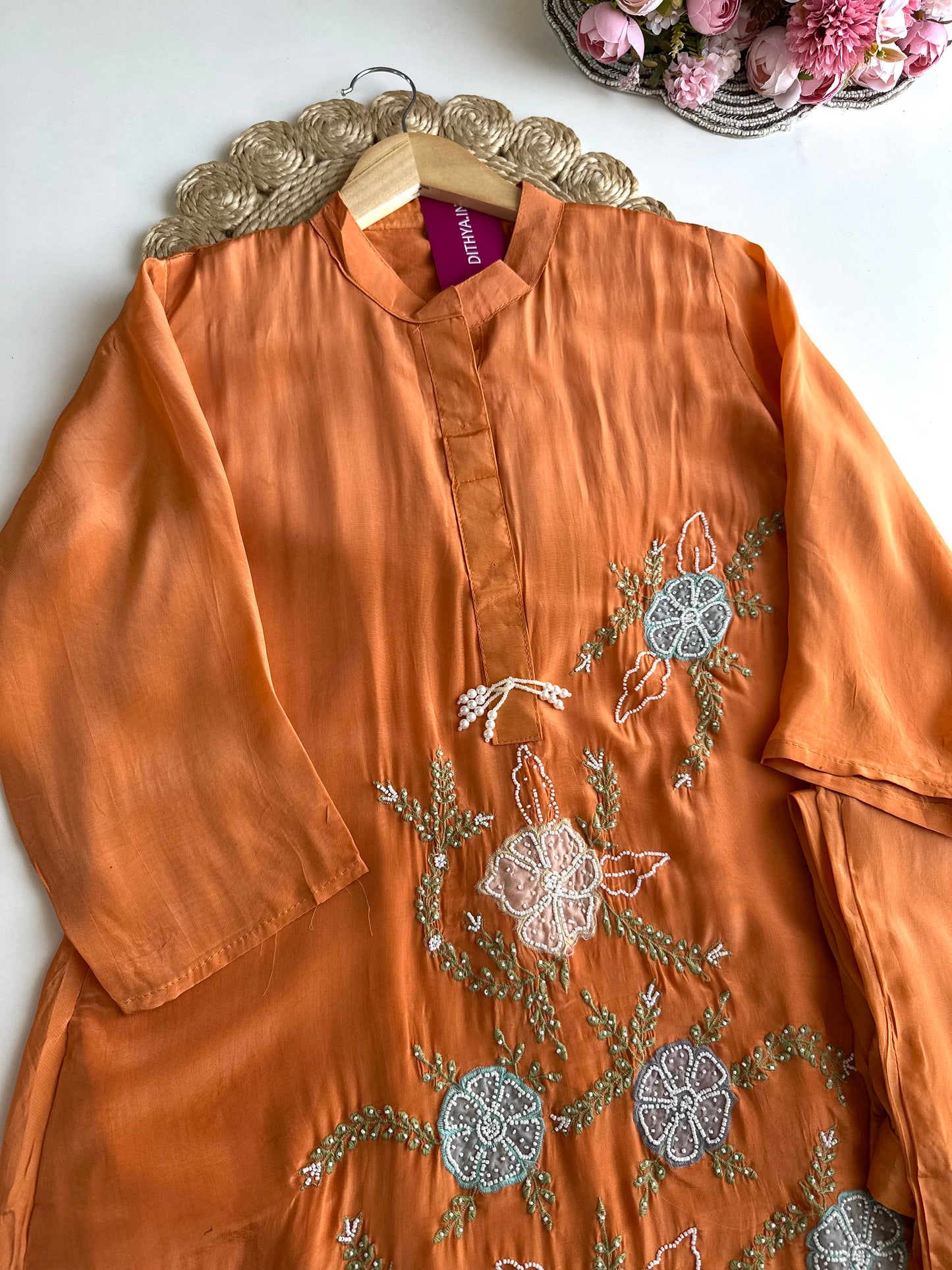 K021 - Pure crepe handwork coord set